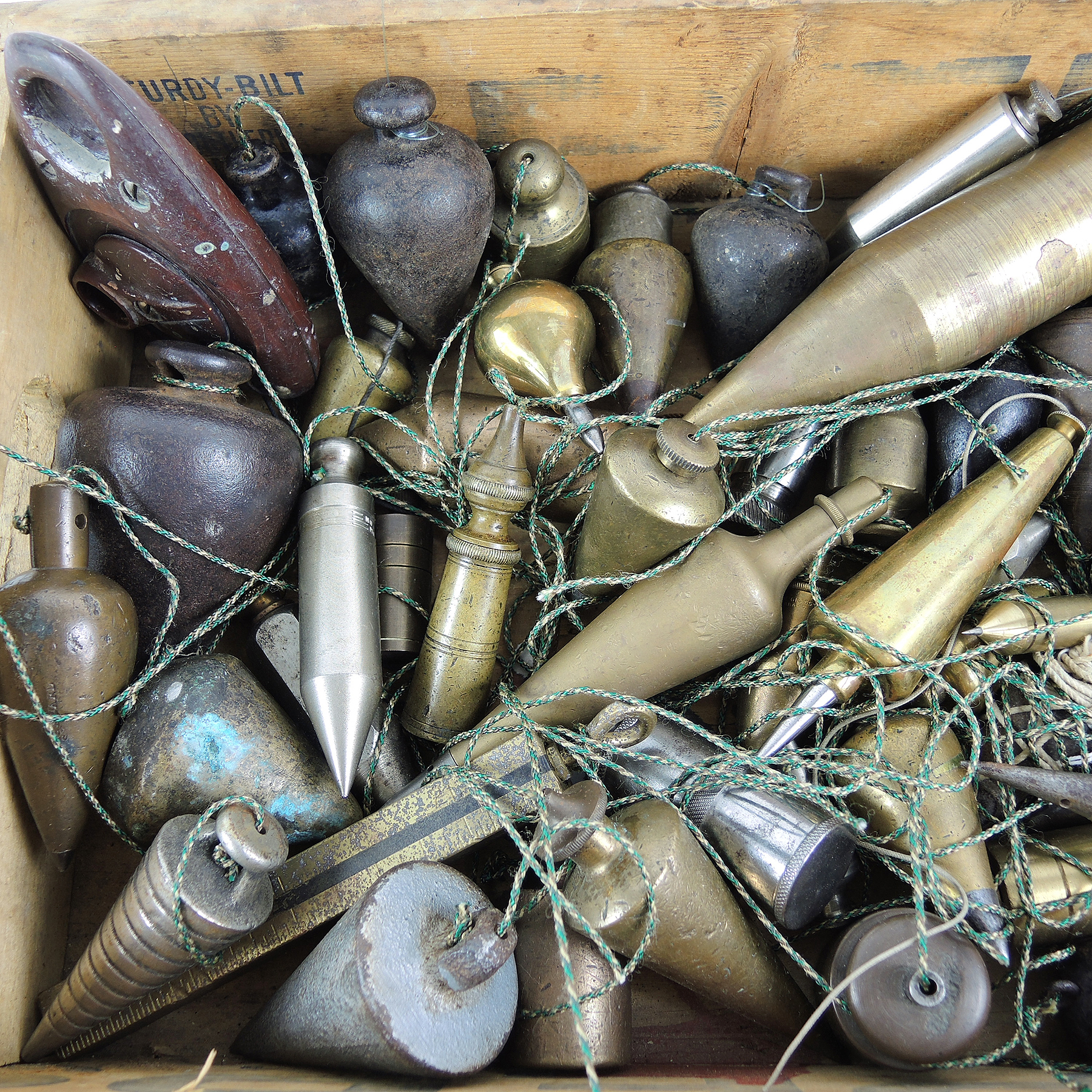 Vintage and Antique Plumb Bobs Including Starrett Co. and Lufkin Rule Co.