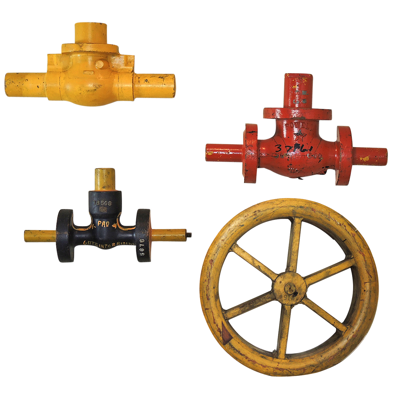 Antique Industrial Wooden Foundry Molds Including William Powell Company