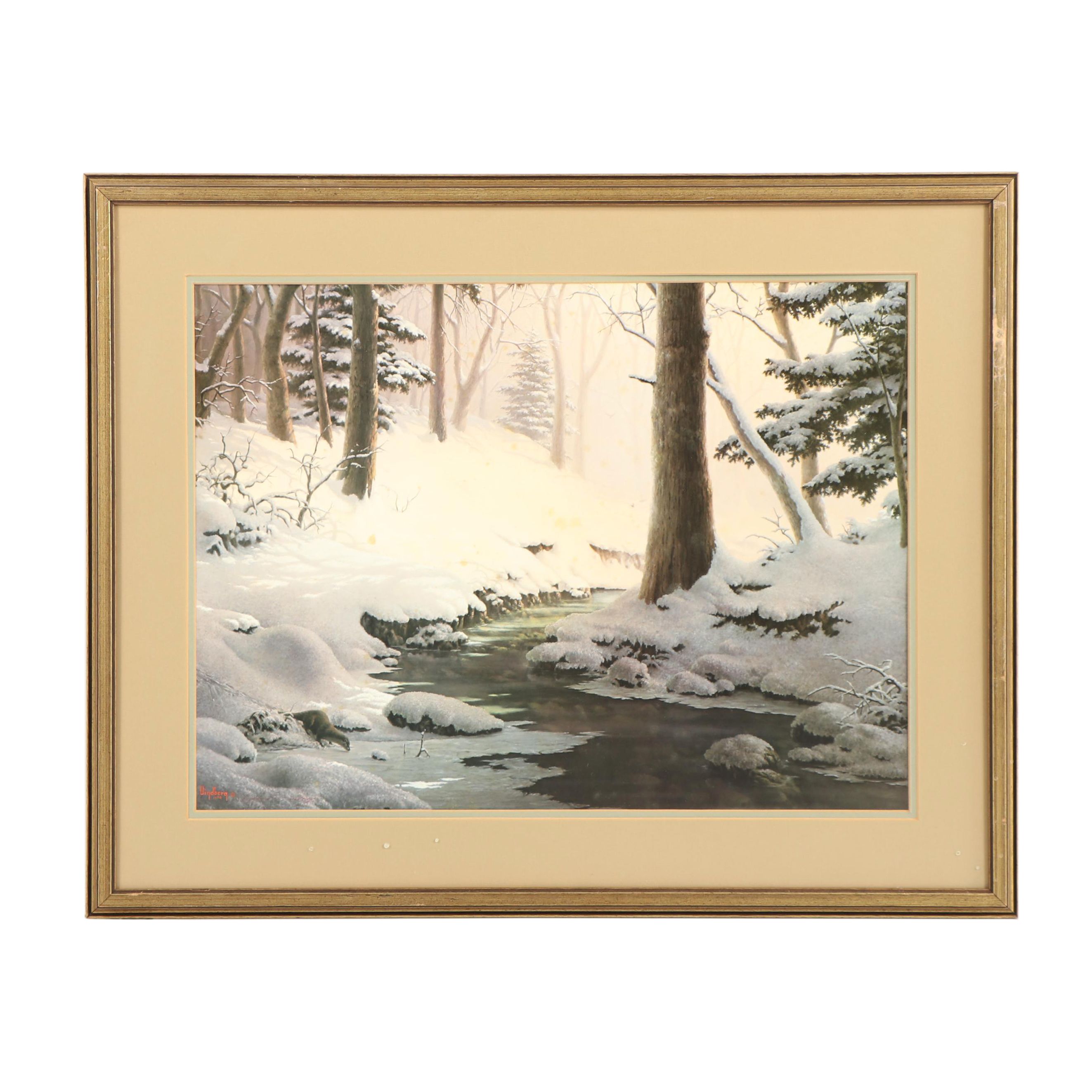 Dalhart Windberg Offset Lithograph "Slumbrous Interlude"