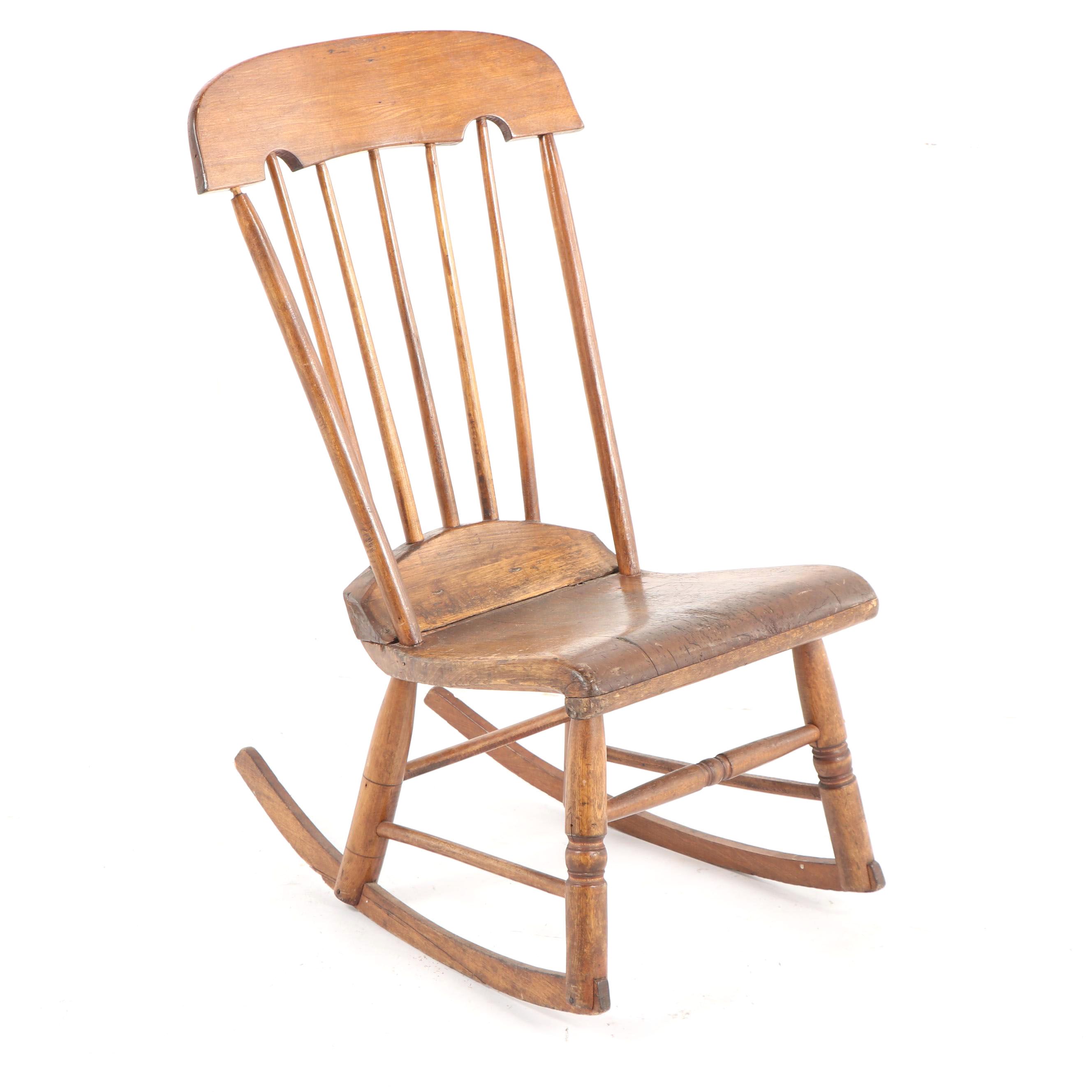 Spindle Back Rocking Chair, Early 20th Century