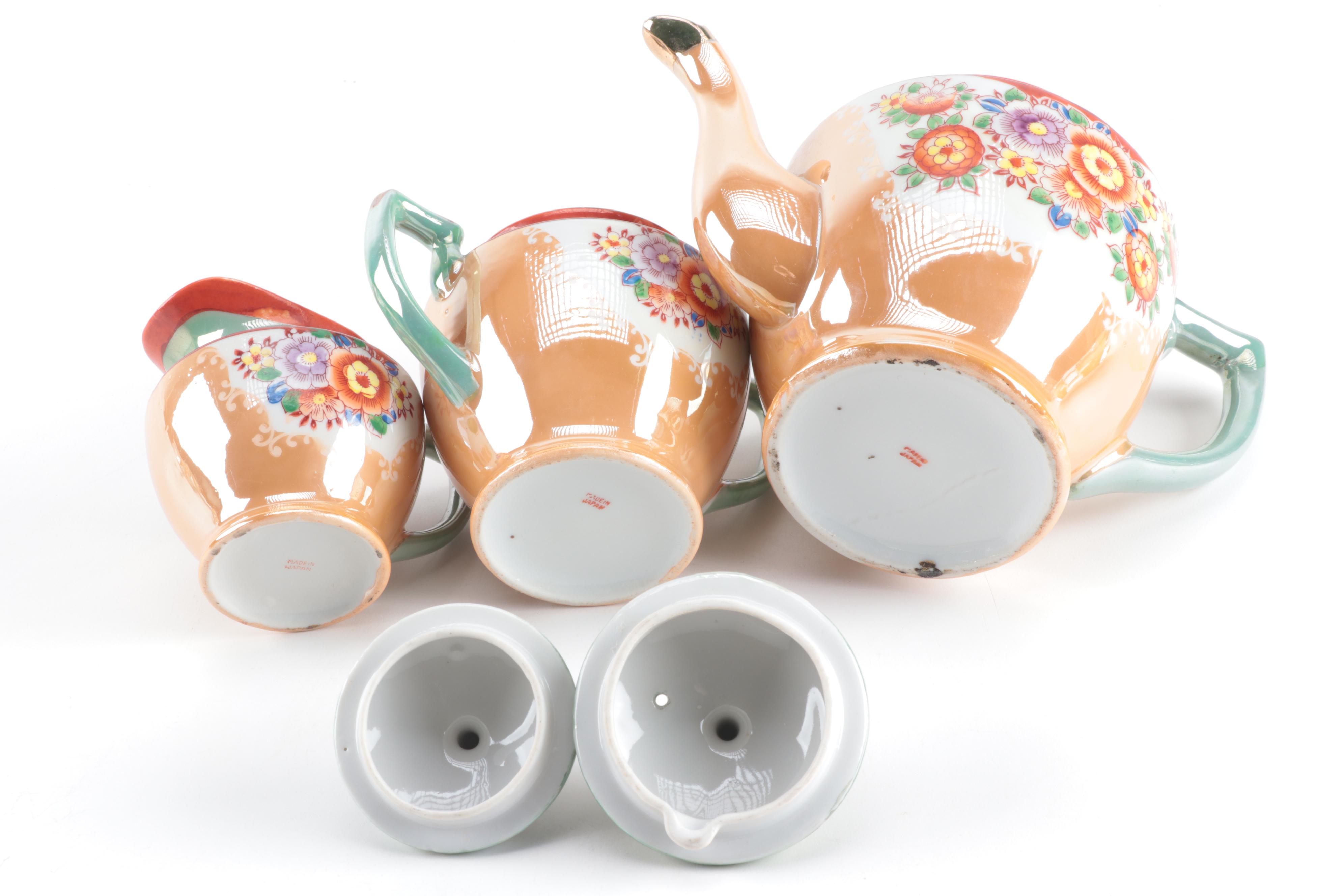 Vintage Japanese Lusterware Tea Service