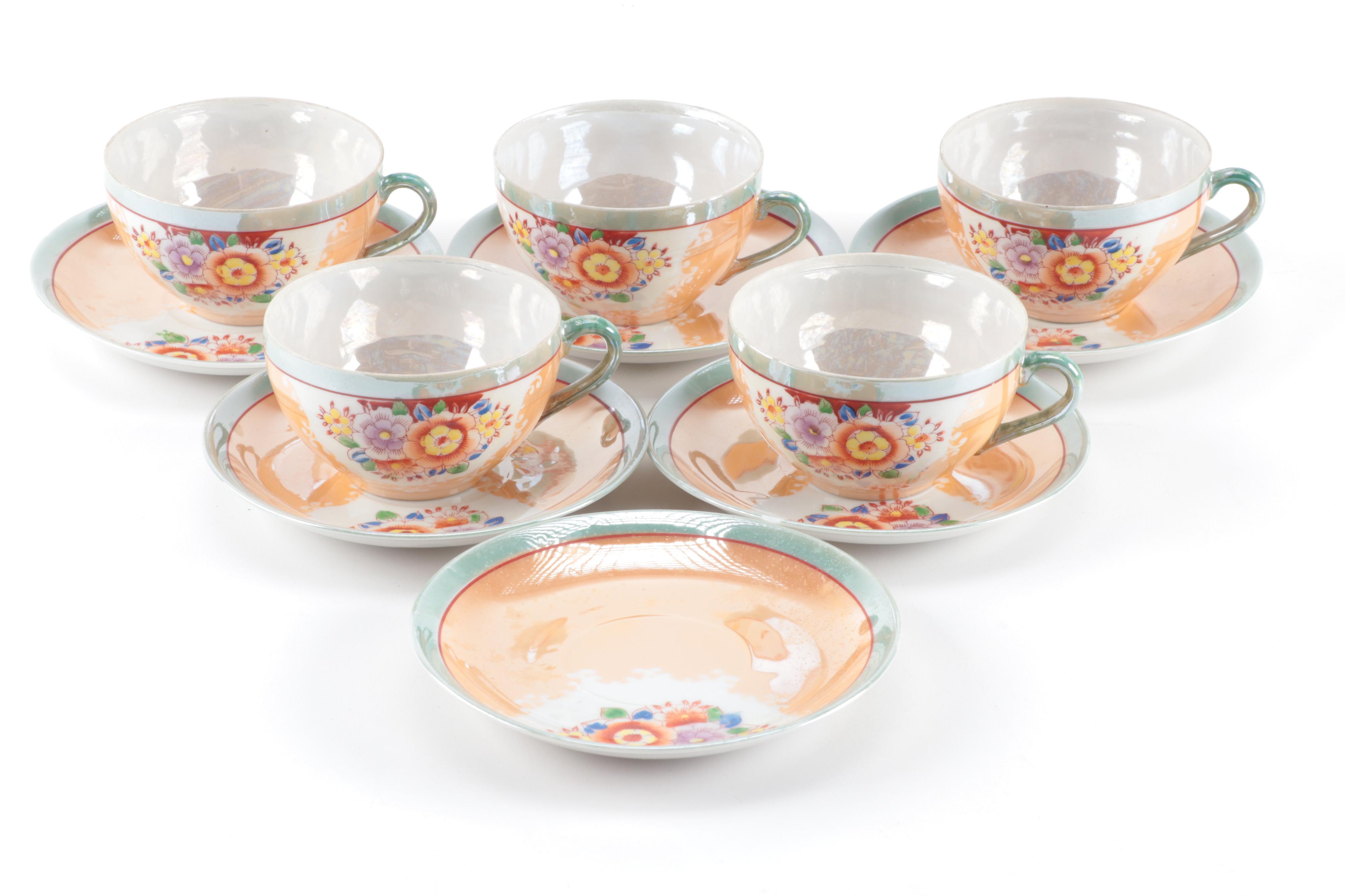 Vintage Japanese Lusterware Tea Service