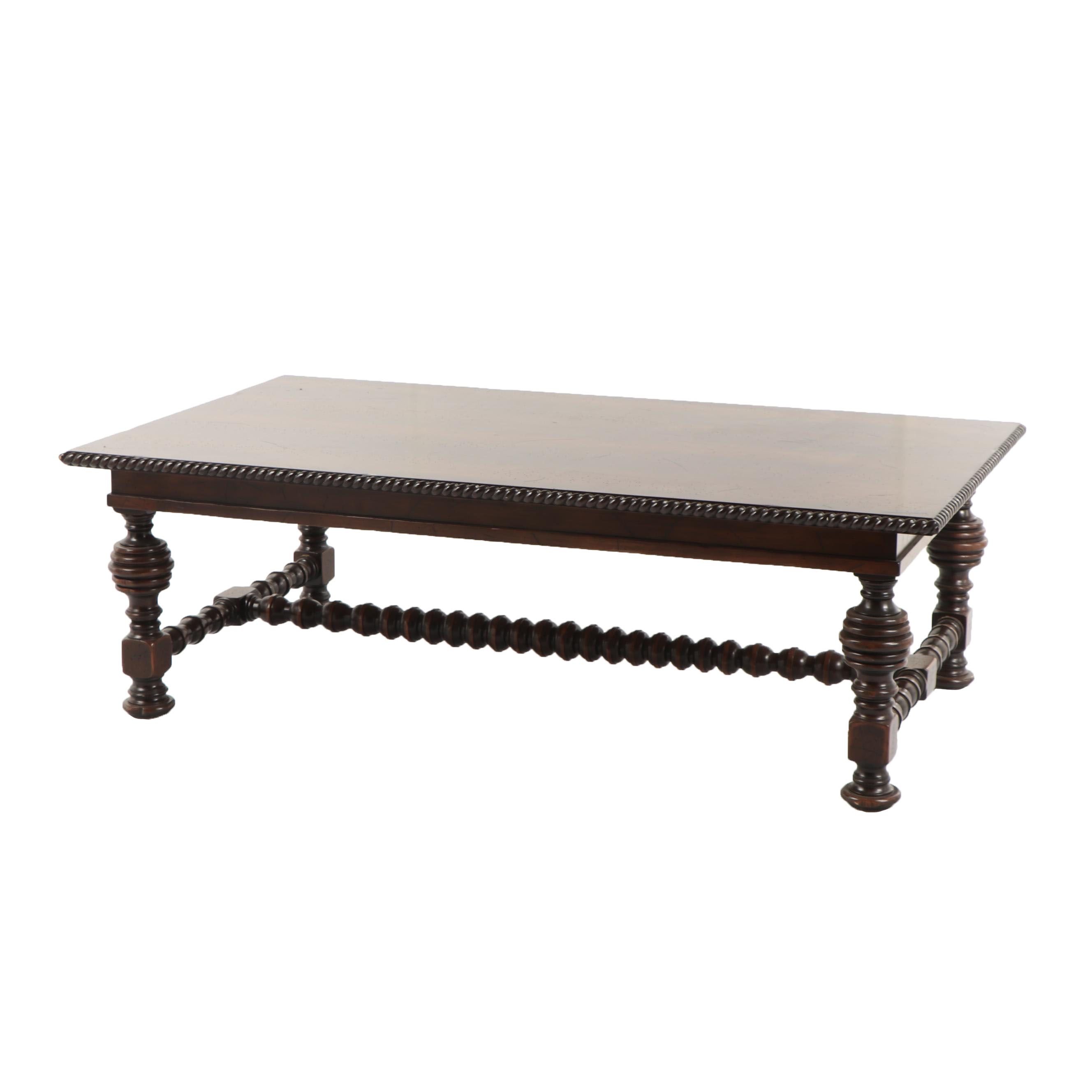 William and Mary Style Mahogany Coffee Table, 21st Century