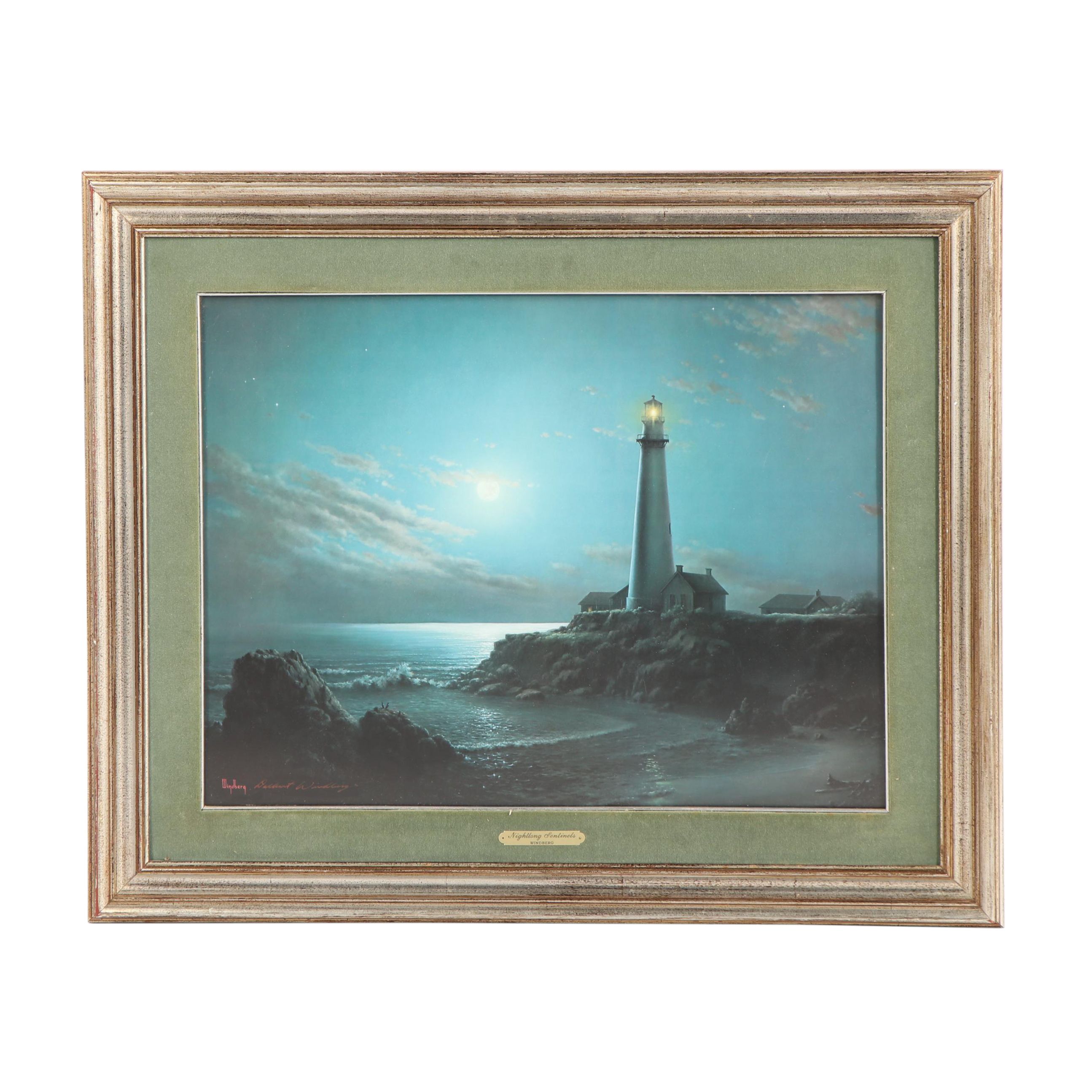 Dalhart Windberg Offset Lithograph "Nightlong Sentinels"