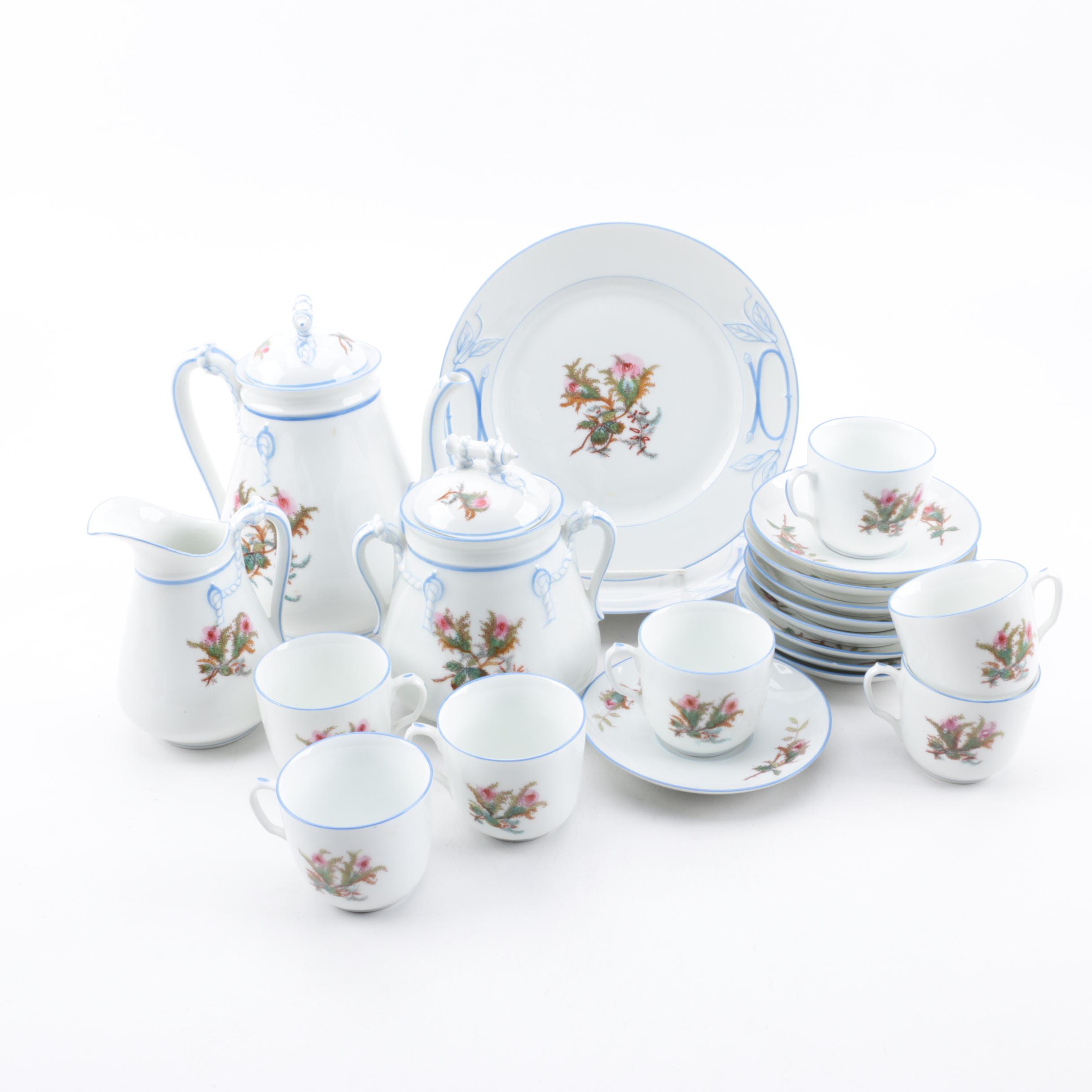 Antique Haviland Limoges "Moss Rose" Porcelain Dinnerware