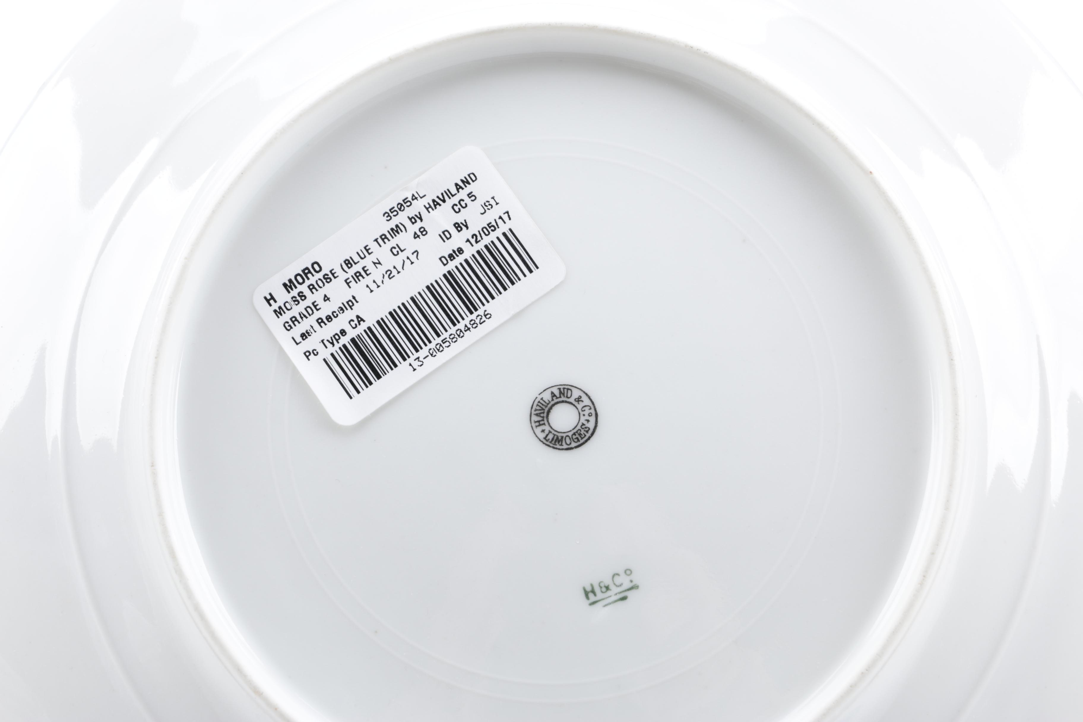 Antique Haviland Limoges "Moss Rose" Porcelain Dinnerware