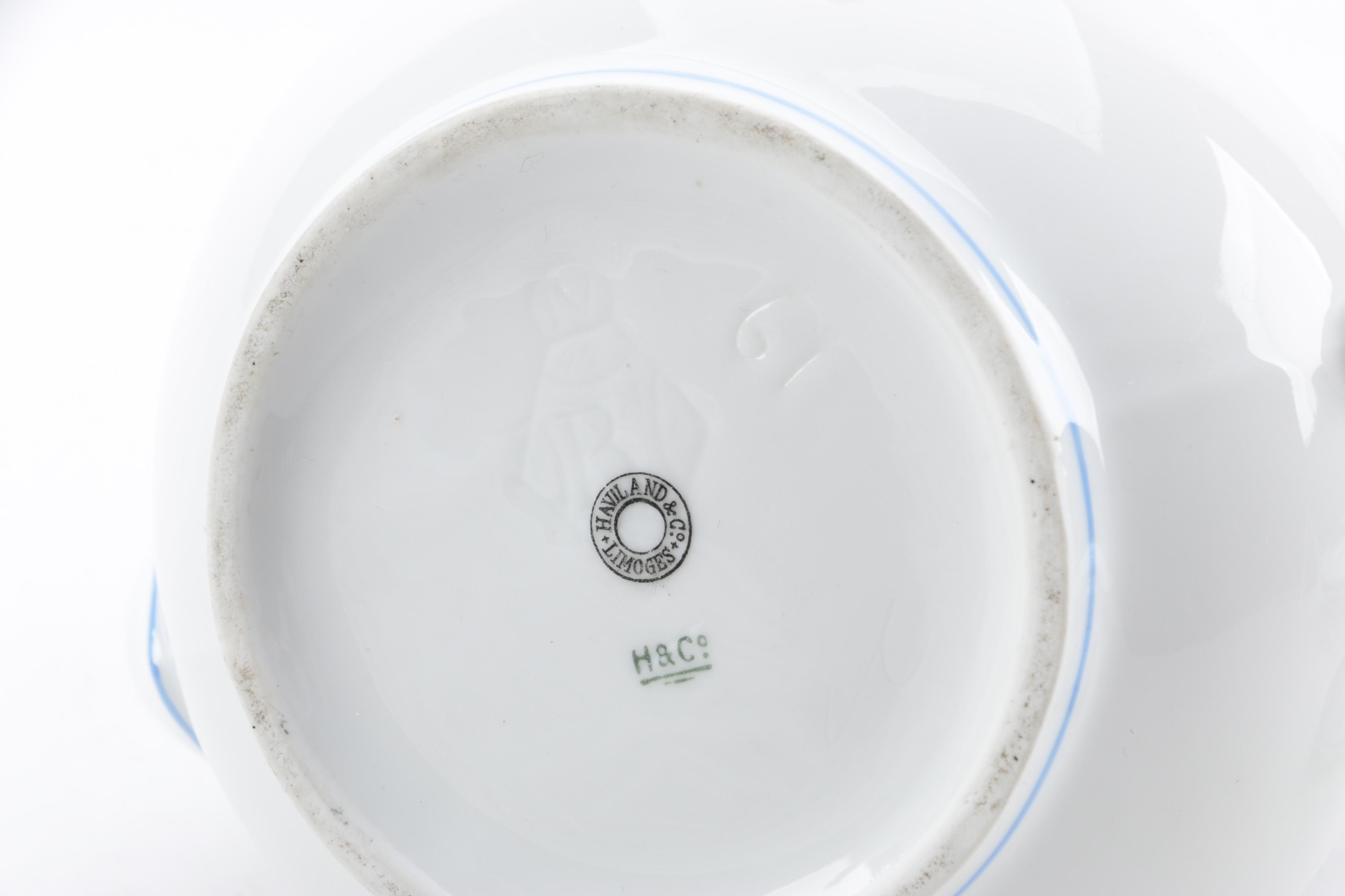 Antique Haviland Limoges "Moss Rose" Porcelain Dinnerware