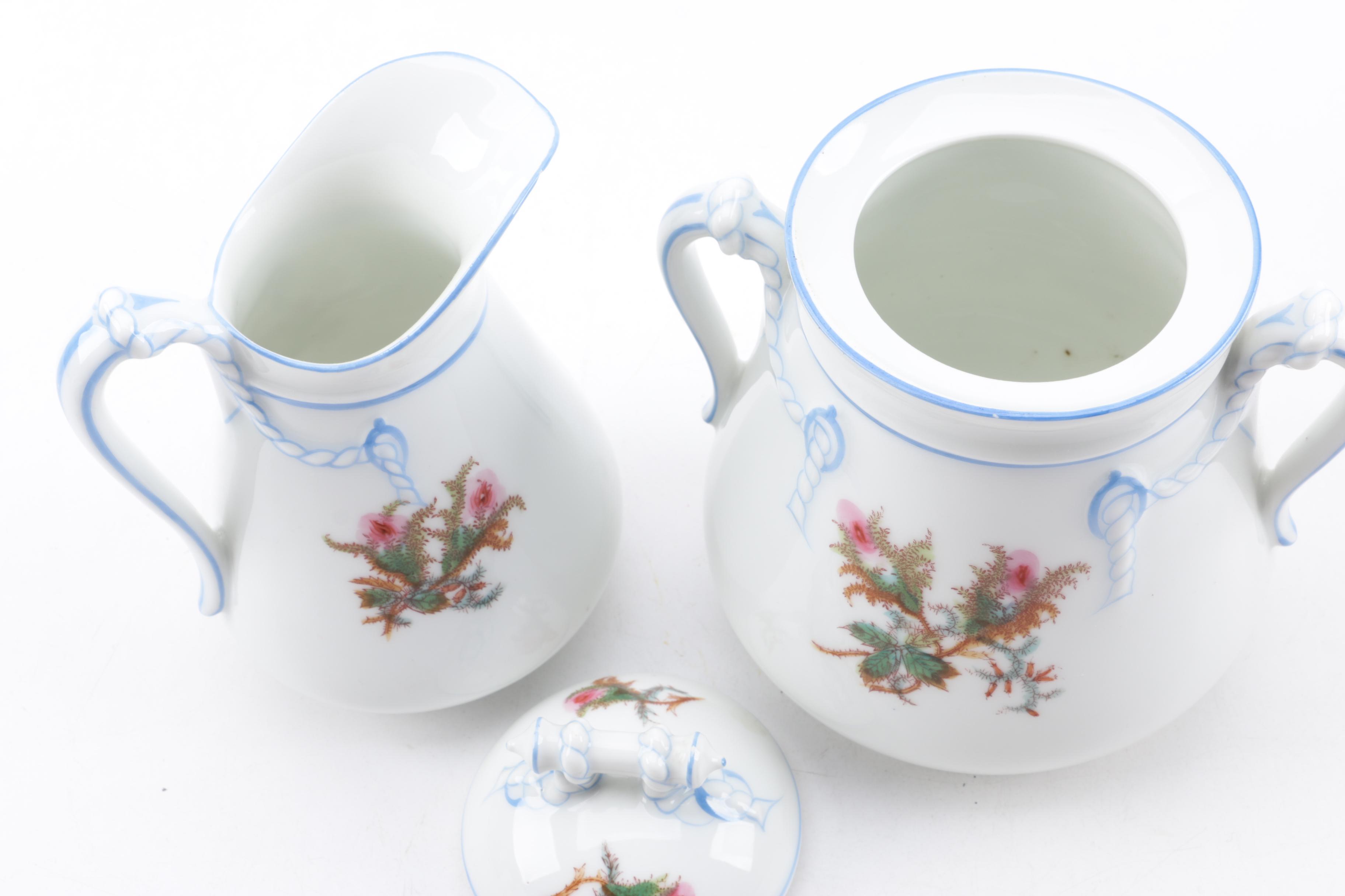 Antique Haviland Limoges "Moss Rose" Porcelain Dinnerware