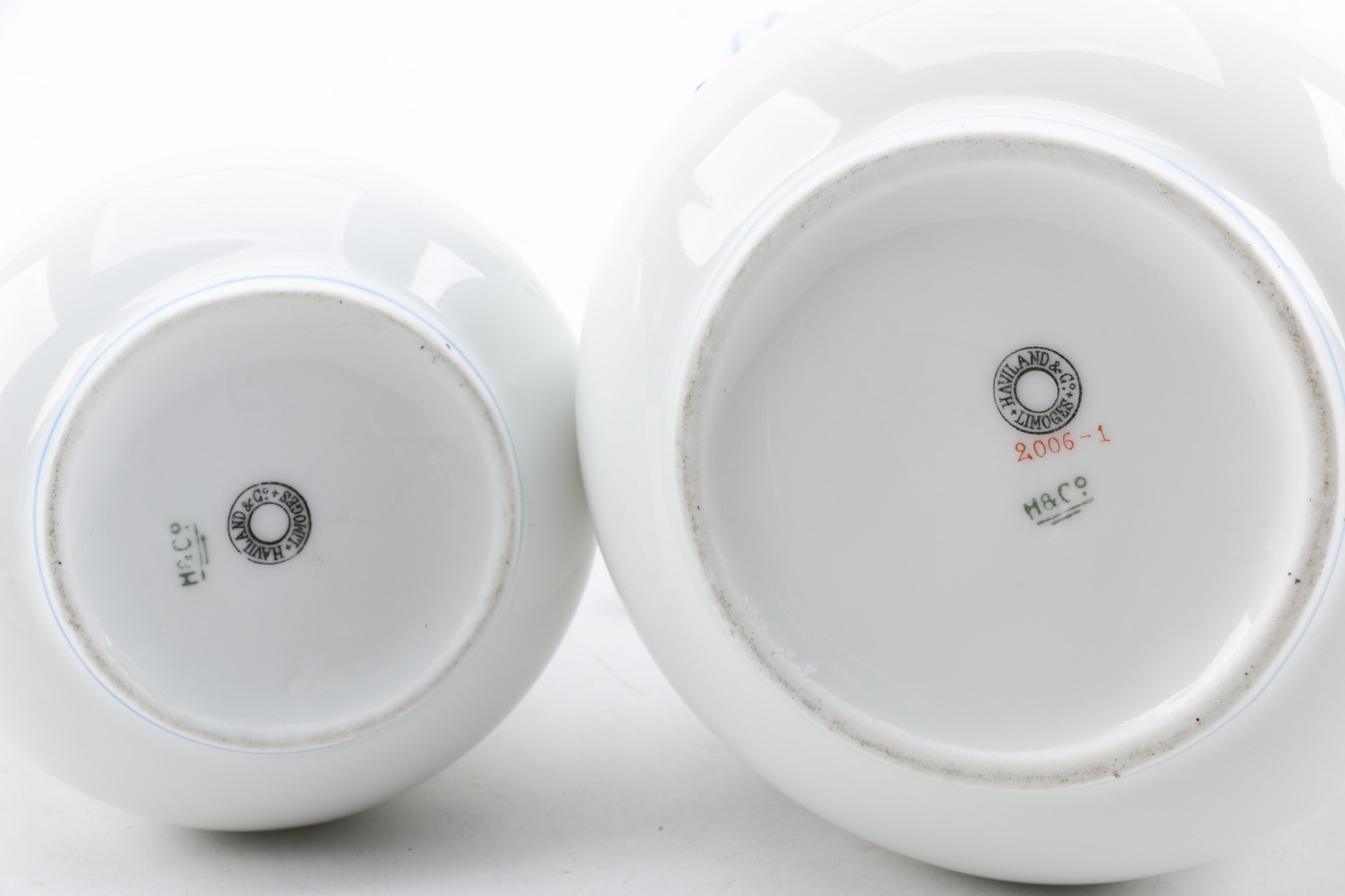 Antique Haviland Limoges "Moss Rose" Porcelain Dinnerware