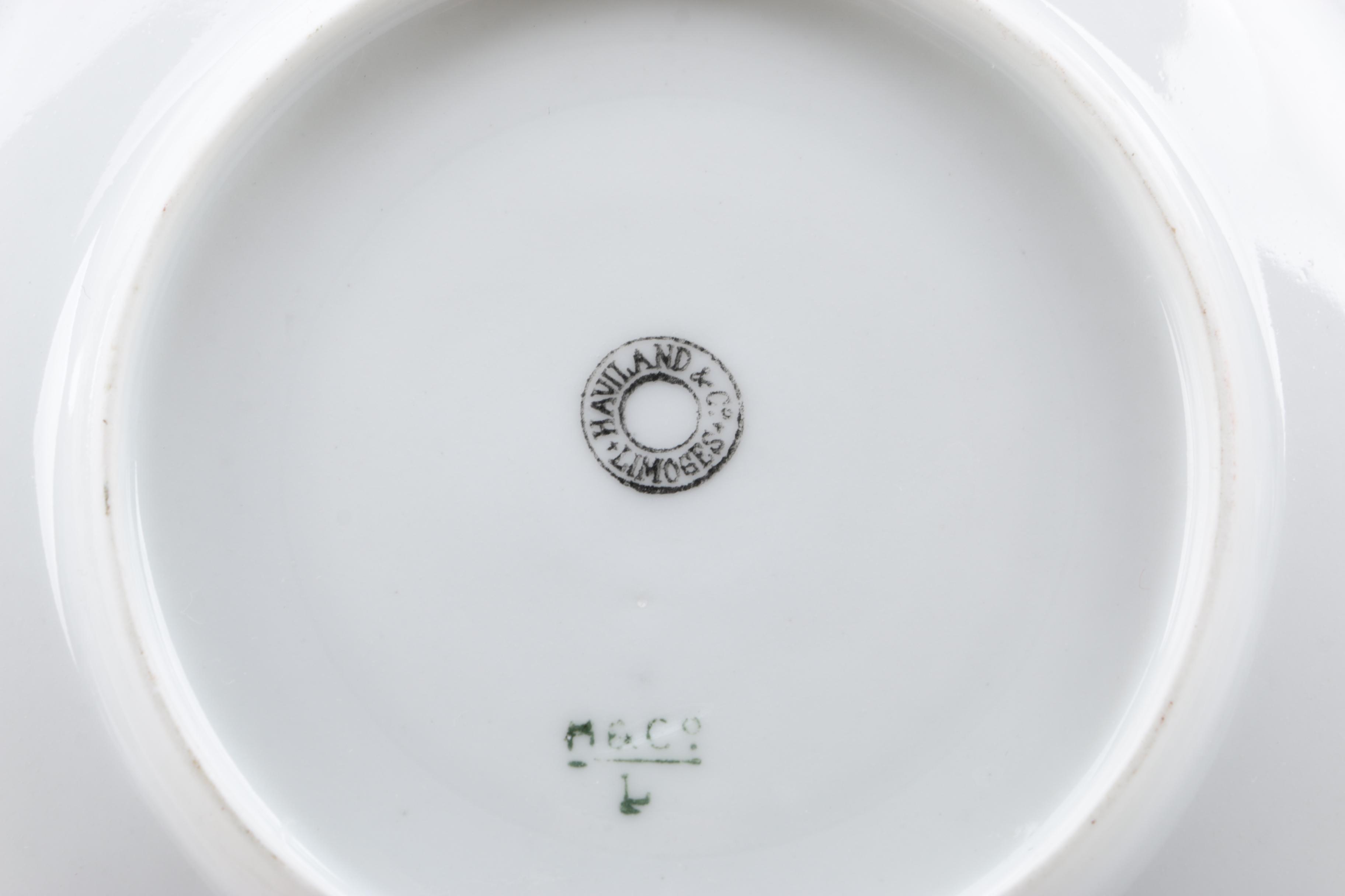 Antique Haviland Limoges "Moss Rose" Porcelain Dinnerware