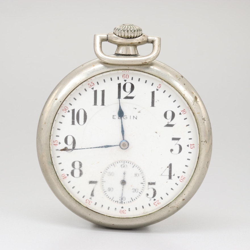 Circa 1914 Elgin "Silveroid" Pocket Watch