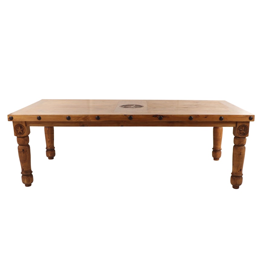 Contemporary Rustic Style Pine Dining Table