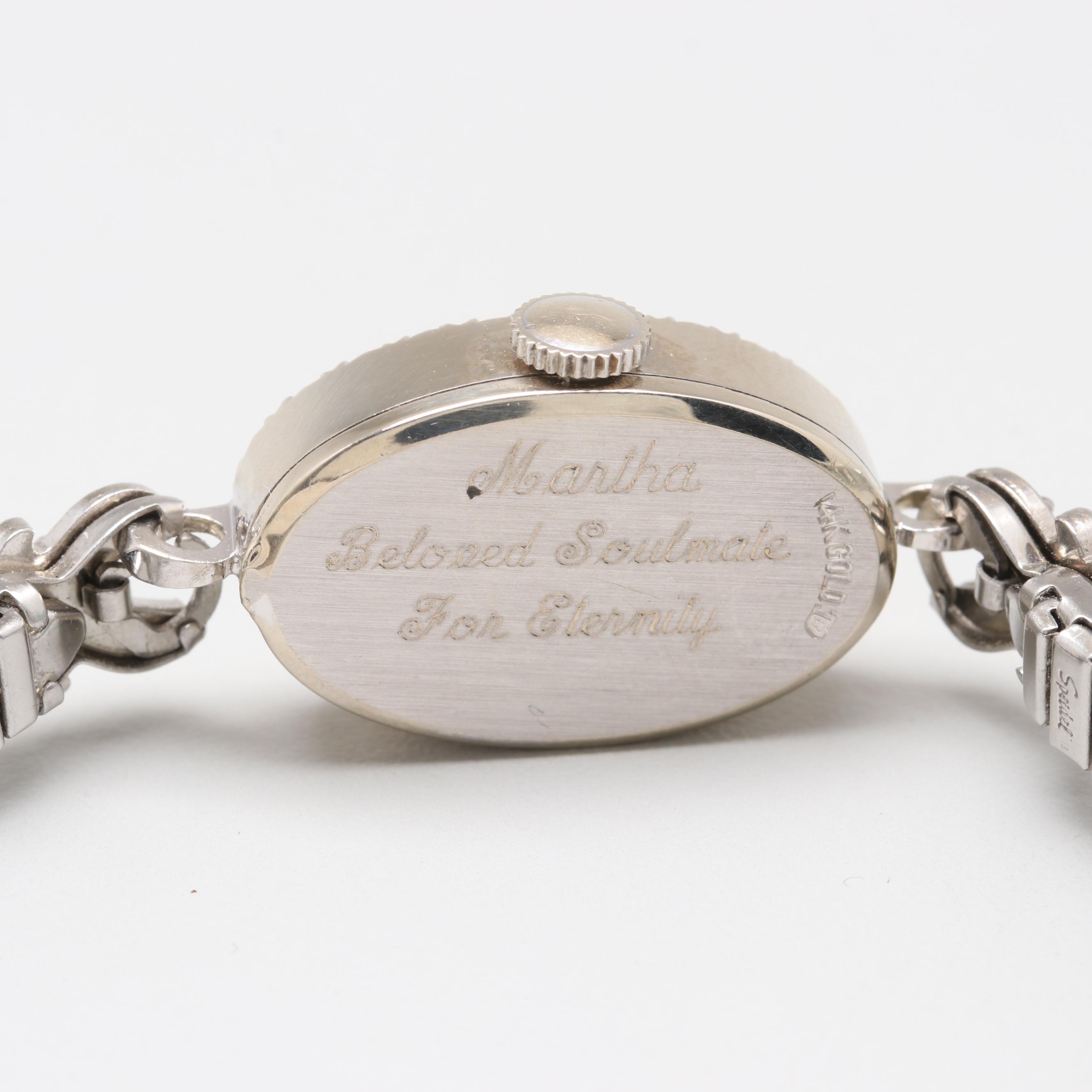 LeCoultre 14K White Gold Diamond Watch