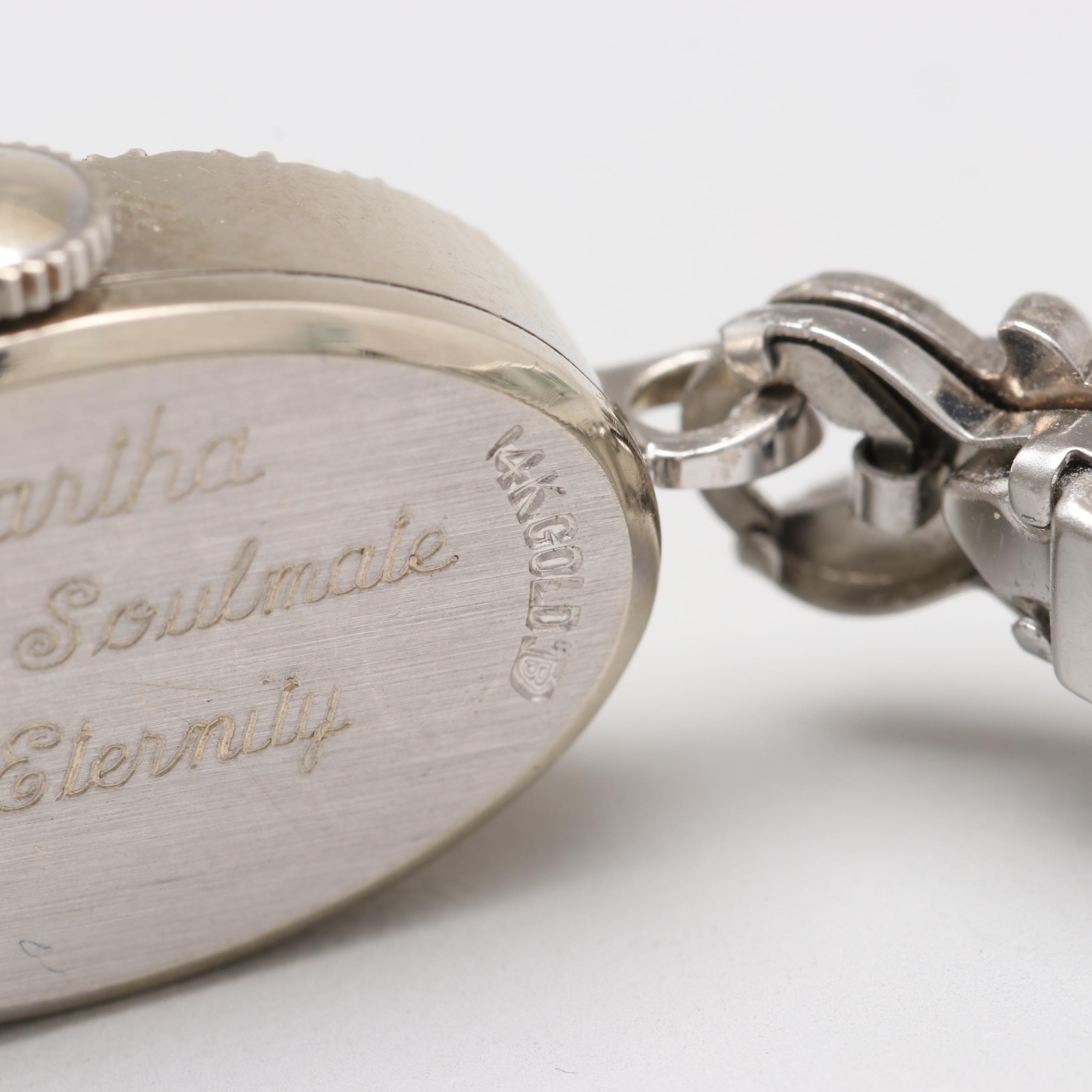 LeCoultre 14K White Gold Diamond Watch