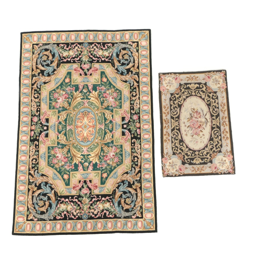 Handmade Needlepoint Aubusson Style Wool Rugs