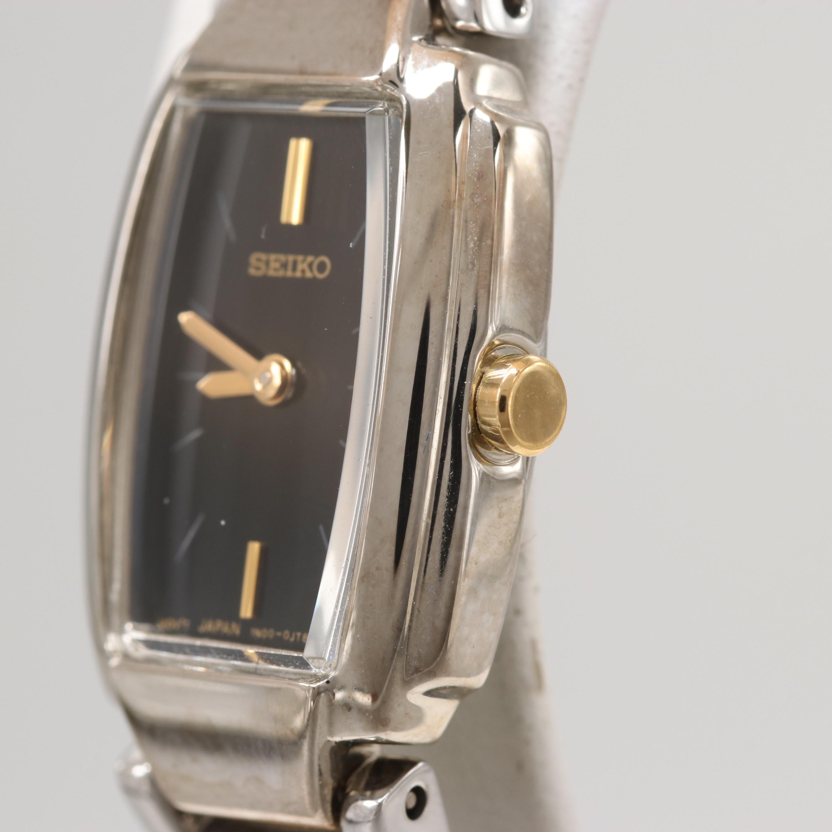 Seiko Black Dial Model SUJ631 Watch