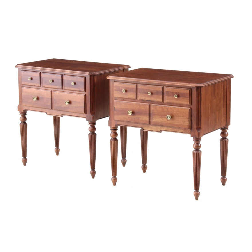 Ethan Allen Cherry Colonial Style Nightstands