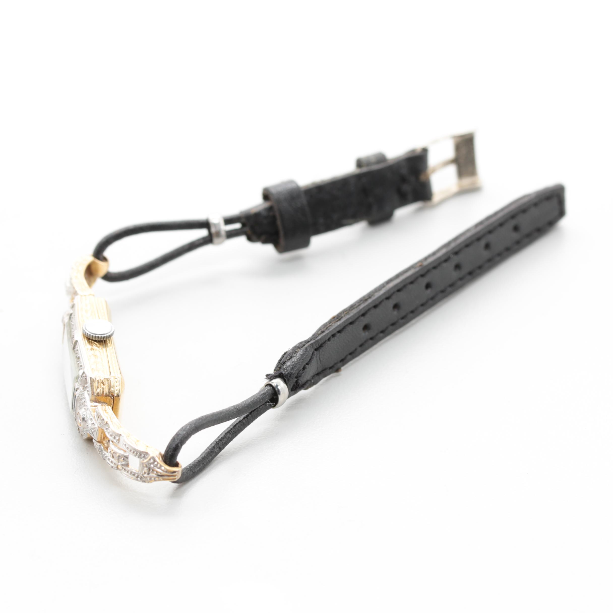 Ancora Diwen 18K Gold and Platinum Sapphire and Diamond Watch