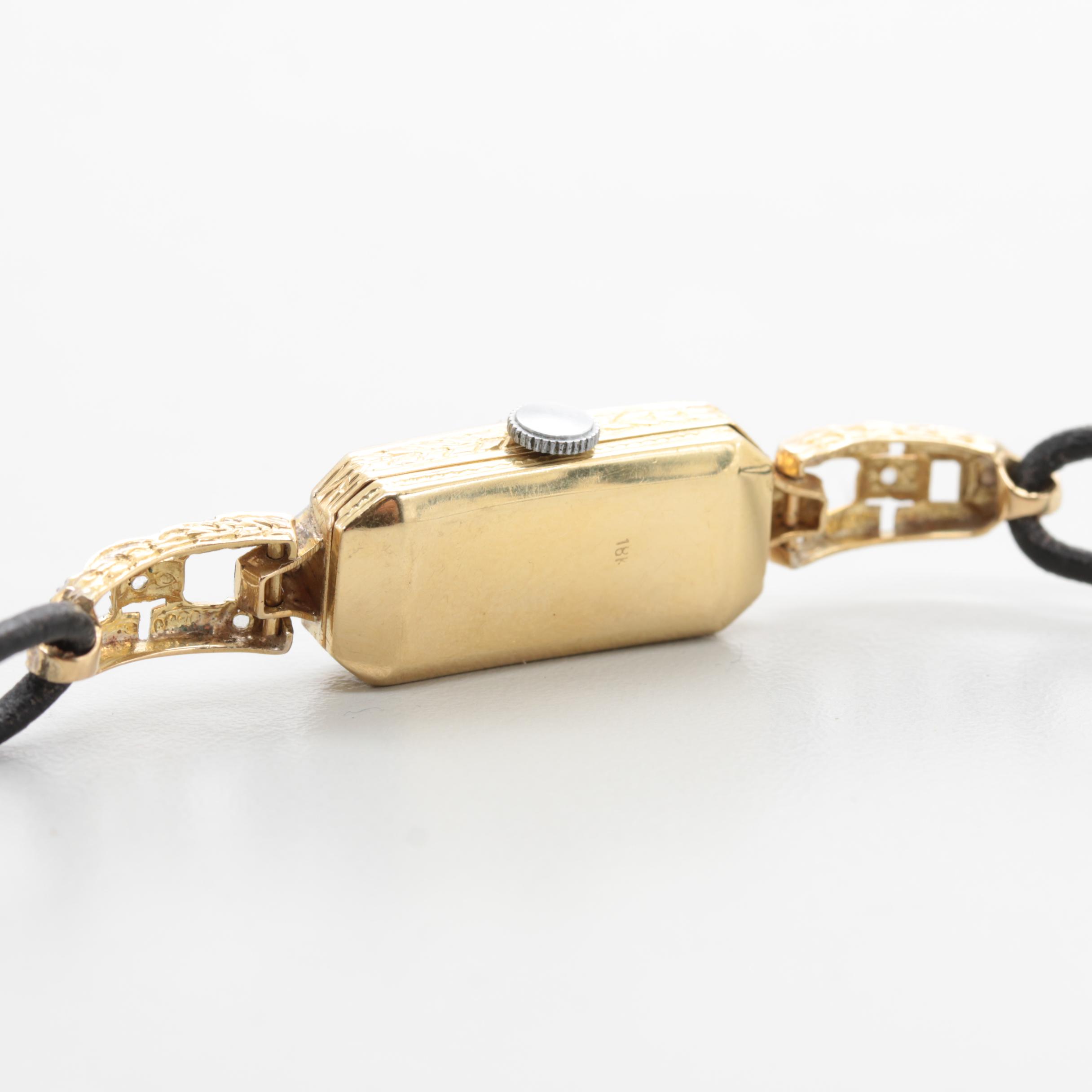 Ancora Diwen 18K Gold and Platinum Sapphire and Diamond Watch