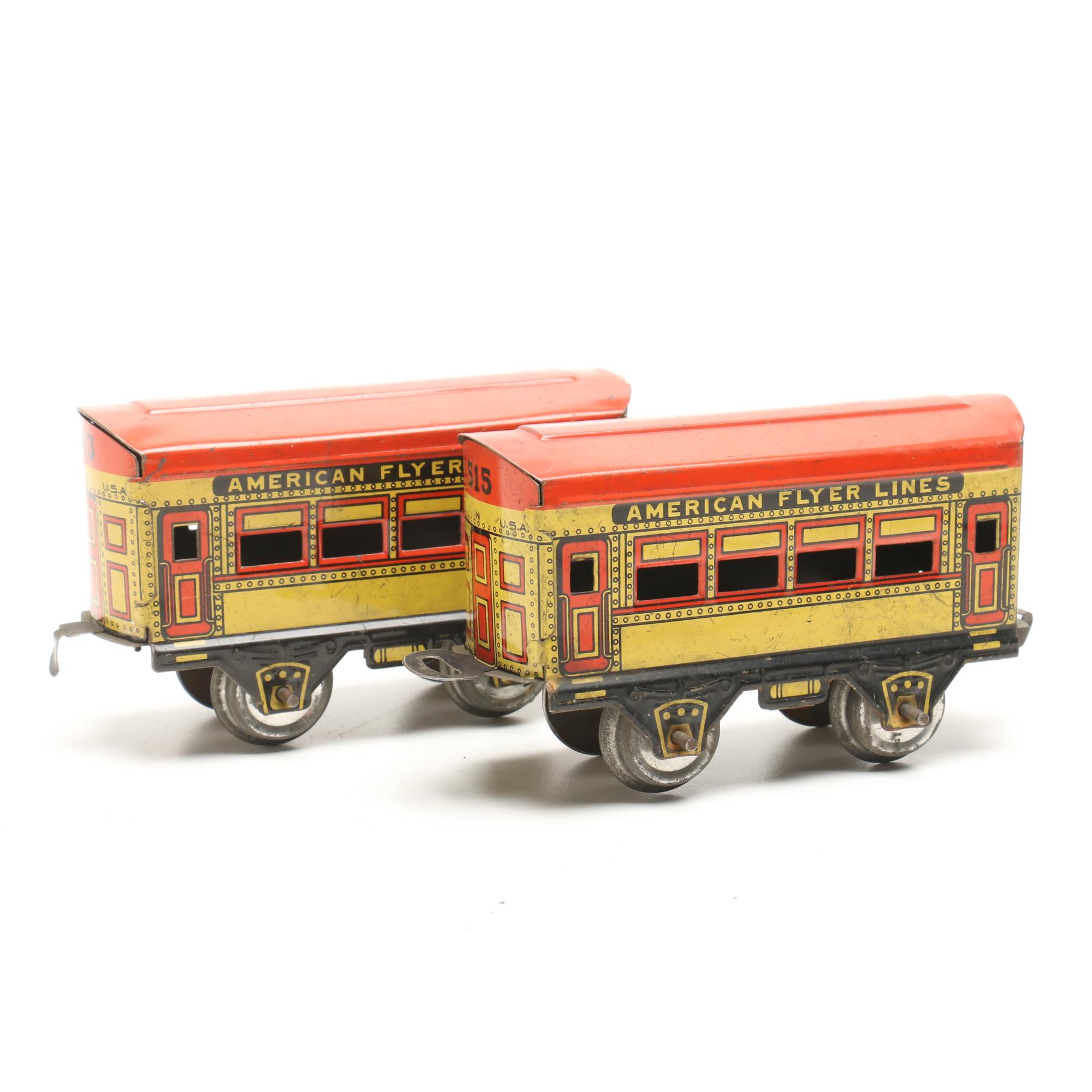 Vintage O Gauge Trains Including Tin Litho