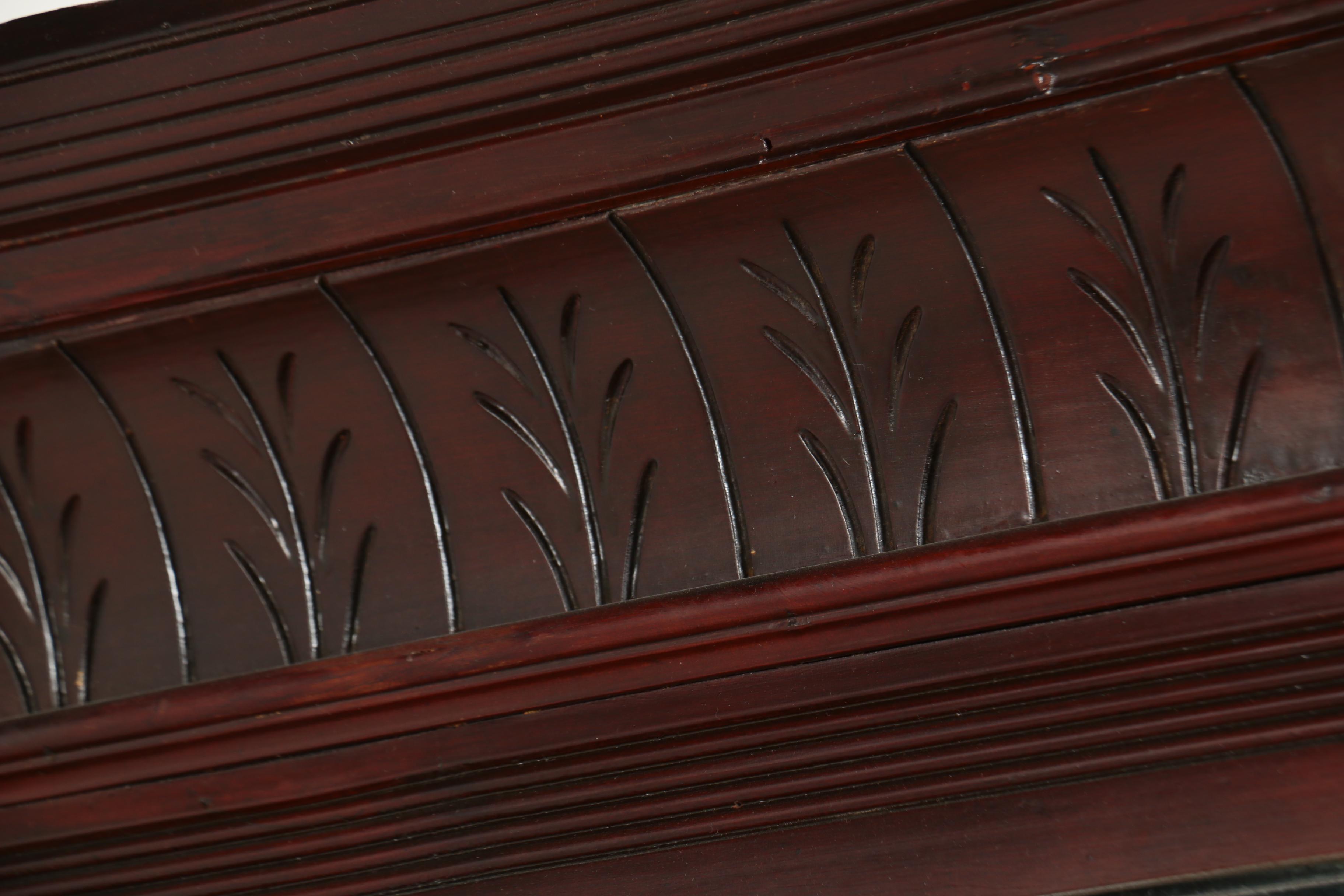 Victorian Cherrywood Pier Mirror with Shelf, Late 19th Century