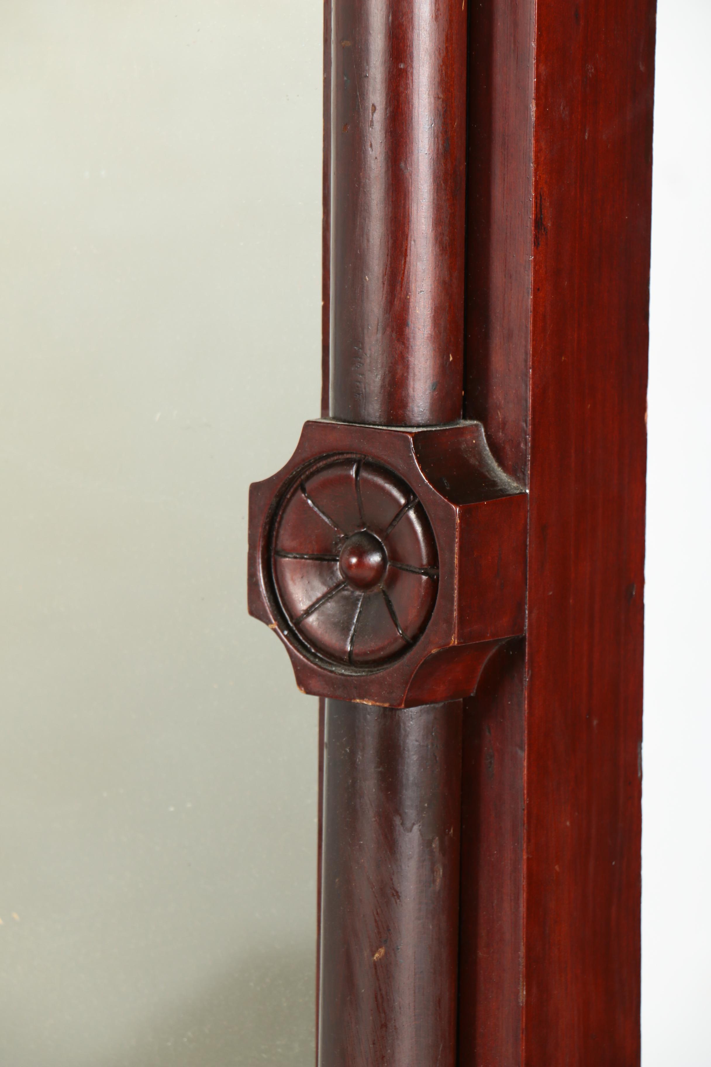 Victorian Cherrywood Pier Mirror with Shelf, Late 19th Century