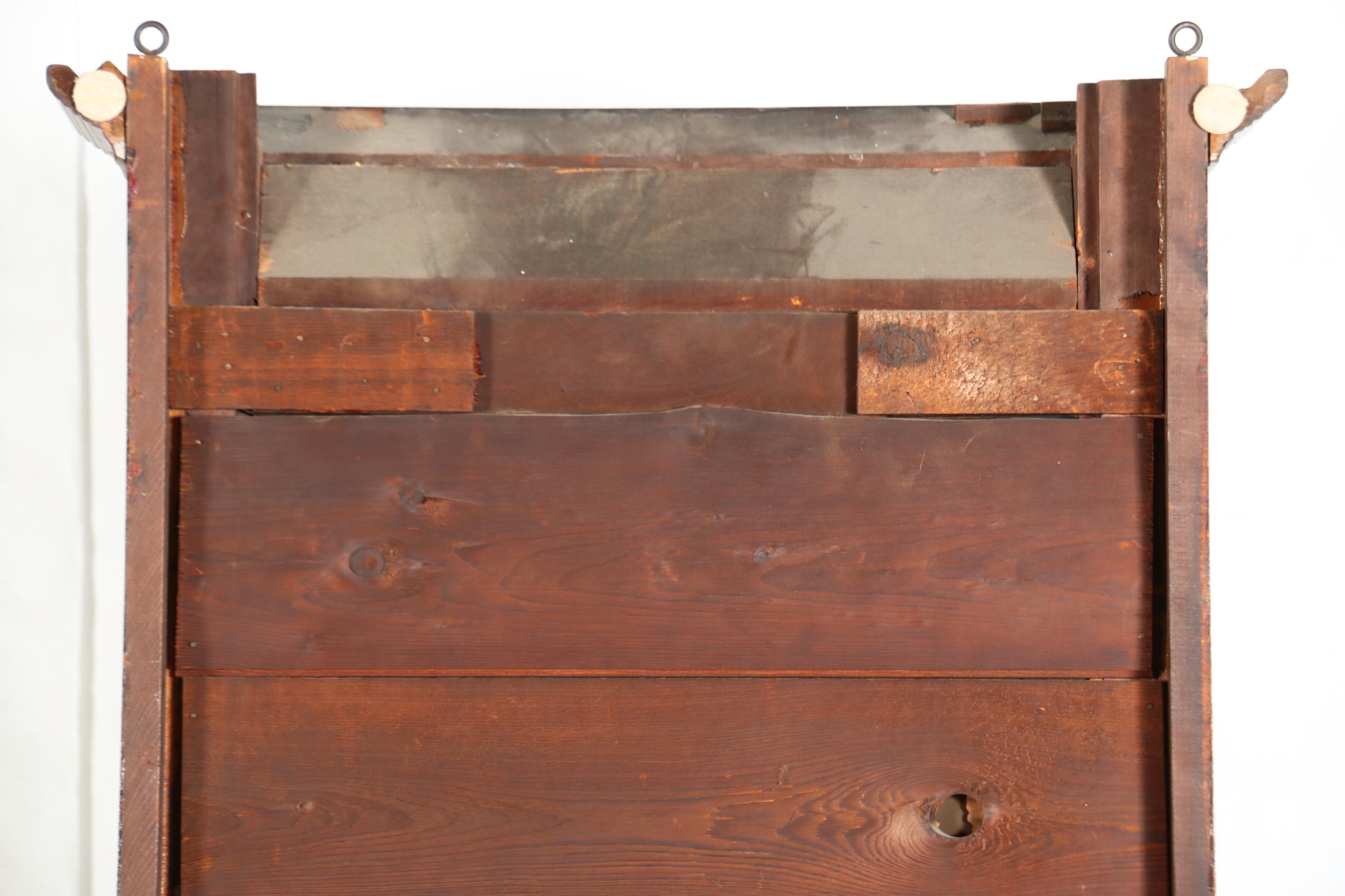 Victorian Cherrywood Pier Mirror with Shelf, Late 19th Century