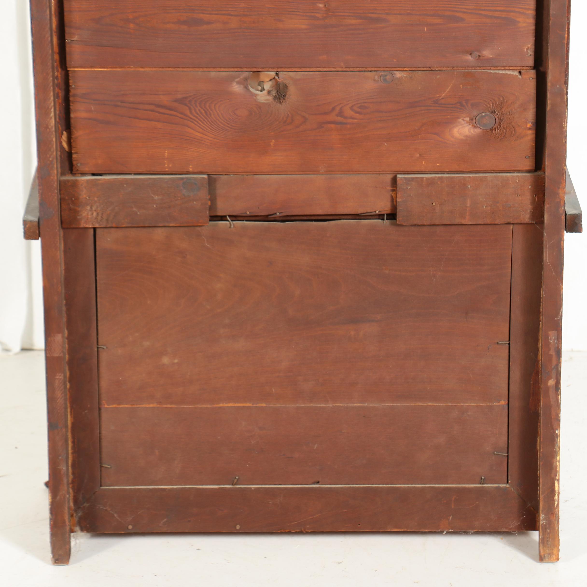 Victorian Cherrywood Pier Mirror with Shelf, Late 19th Century