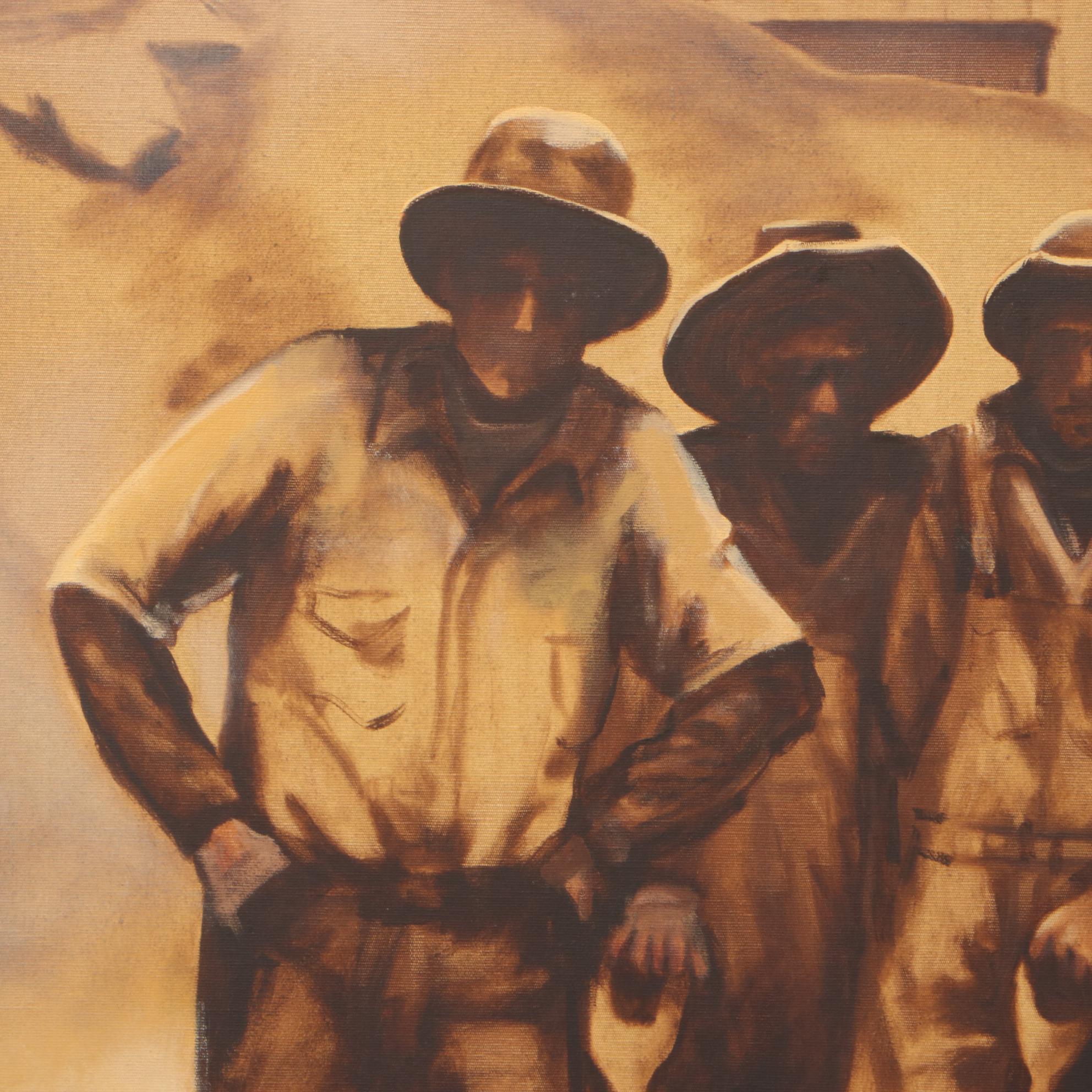 Thomas Elmo Williams 1999 Acrylic Painting "The Gandy Dancers"