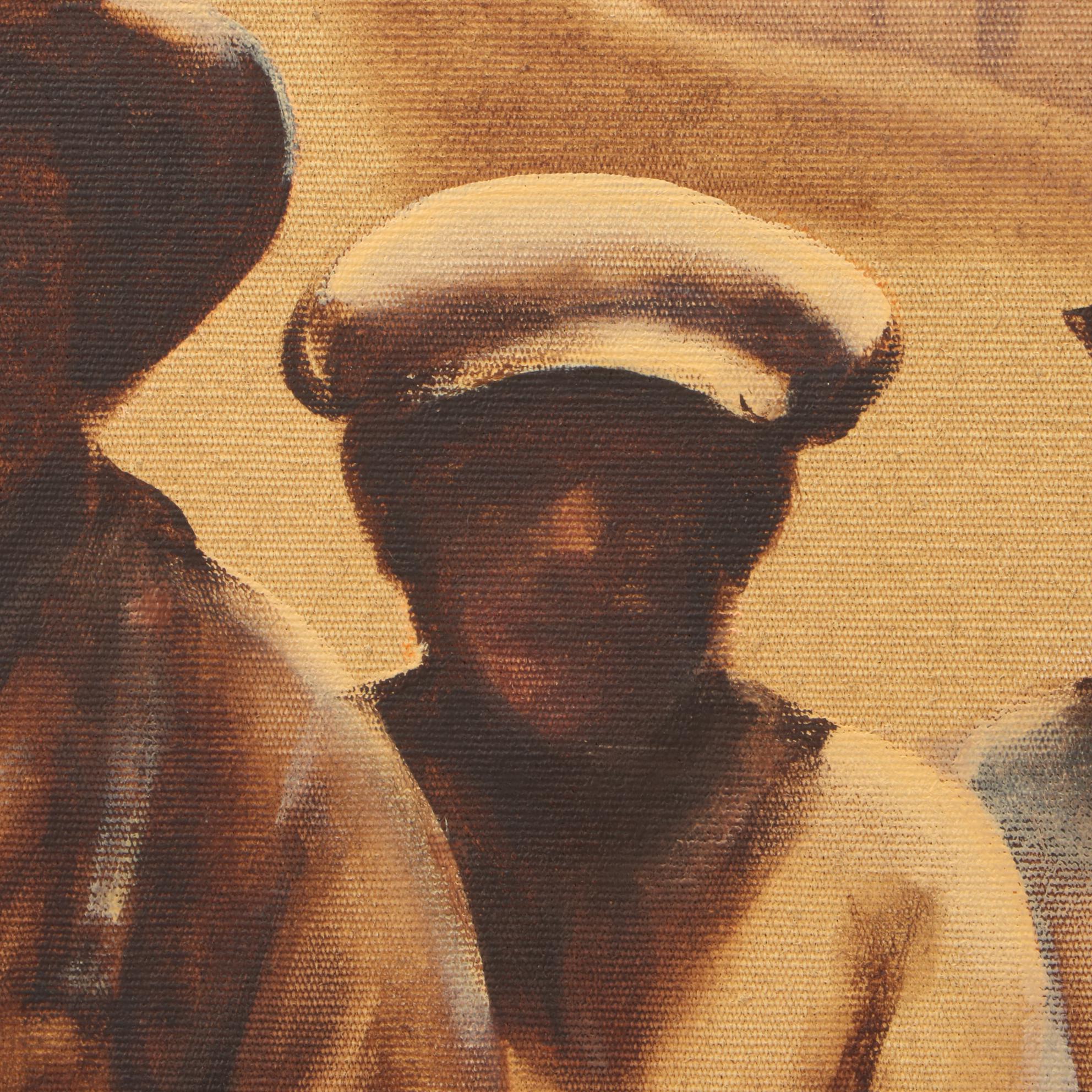 Thomas Elmo Williams 1999 Acrylic Painting "The Gandy Dancers"