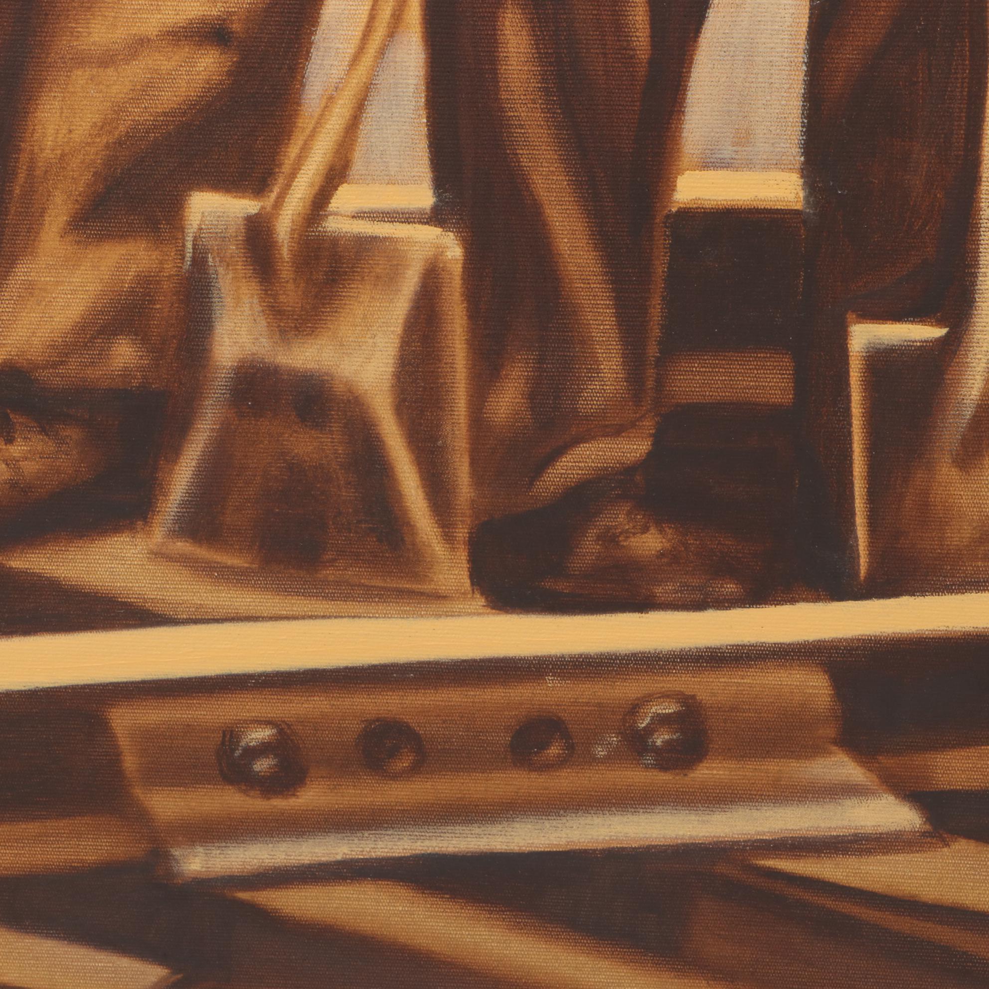 Thomas Elmo Williams 1999 Acrylic Painting "The Gandy Dancers"