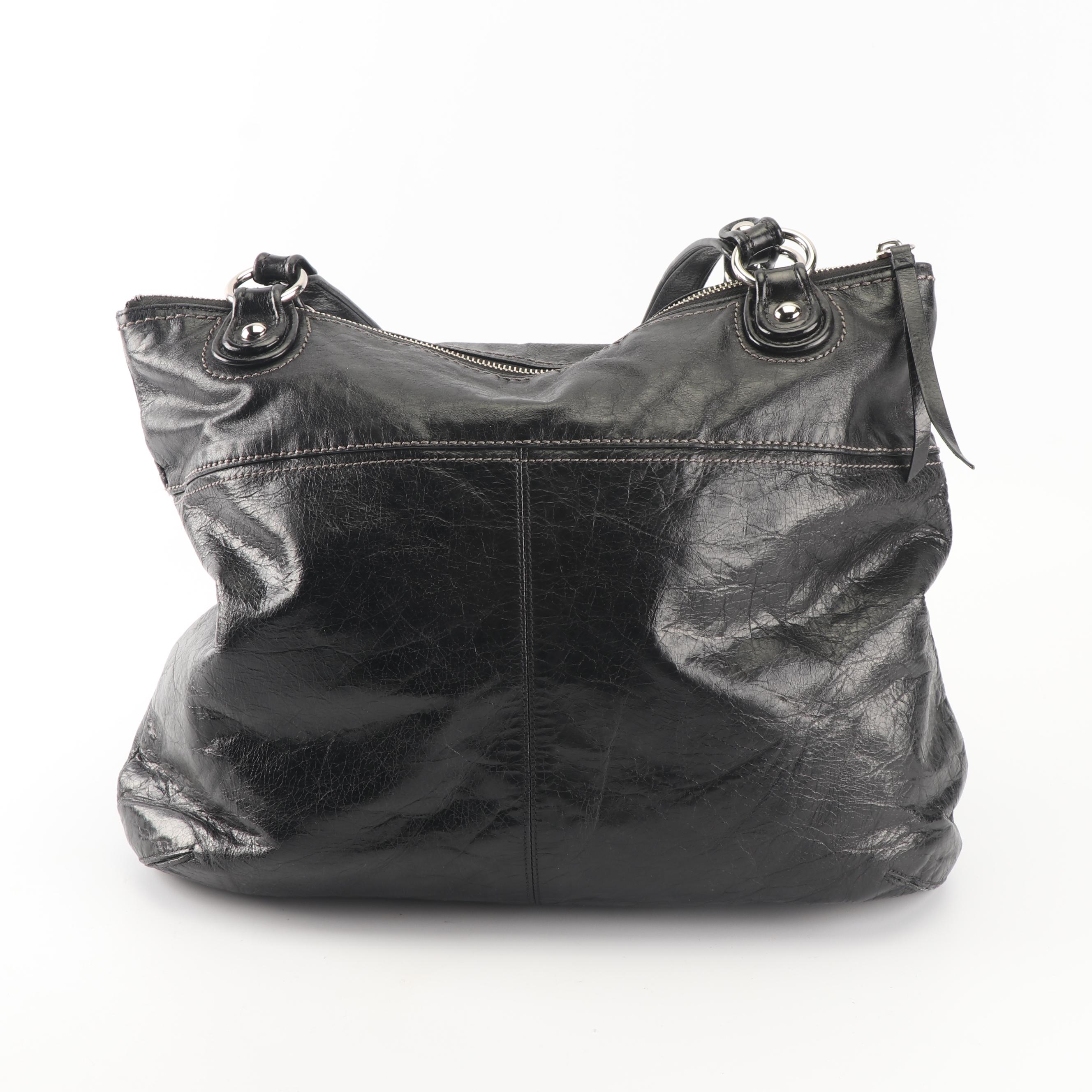 Coach Camelia Black Leather Handbag