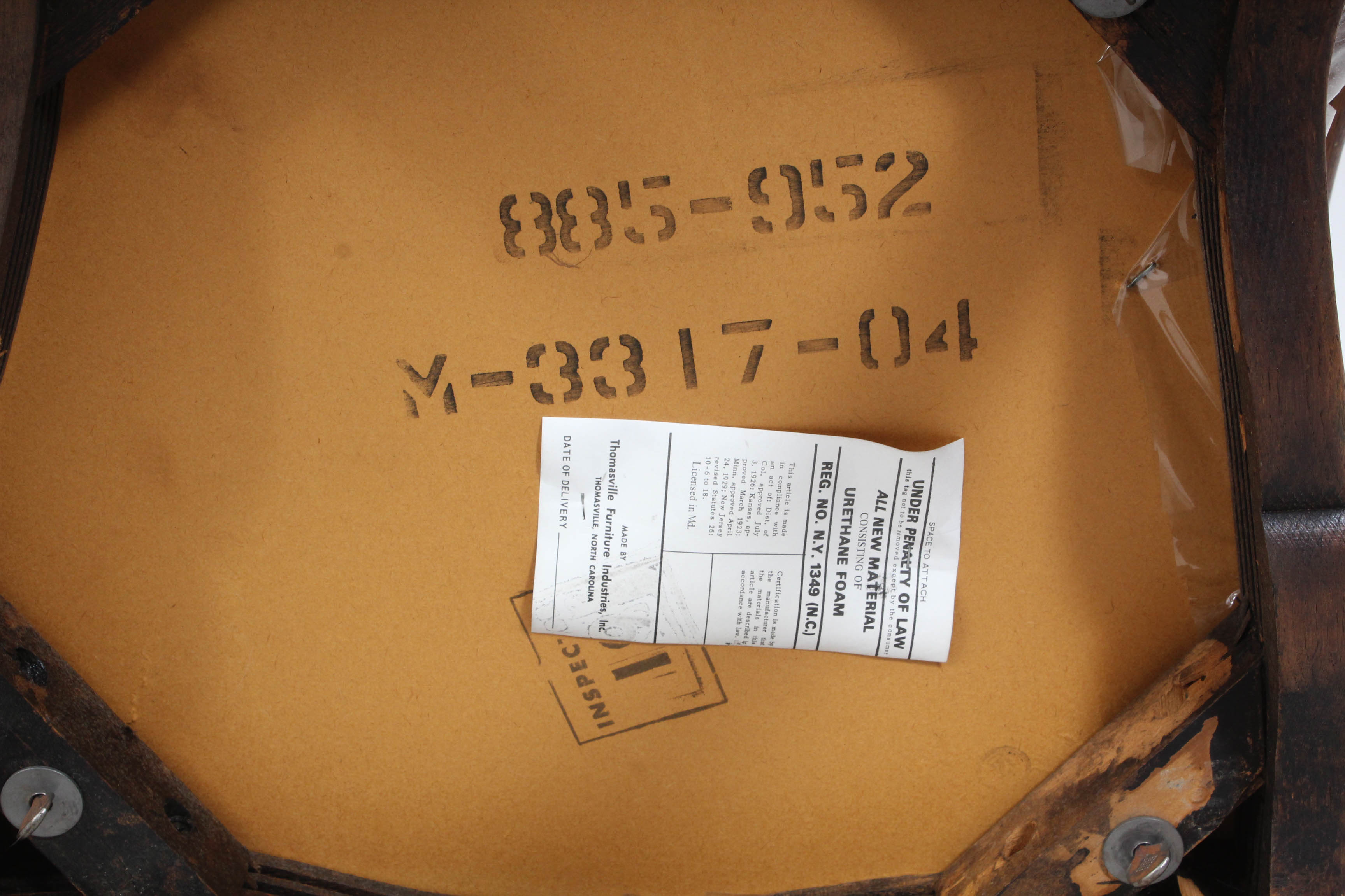 Vintage Wood Upholstered Arm Chairs