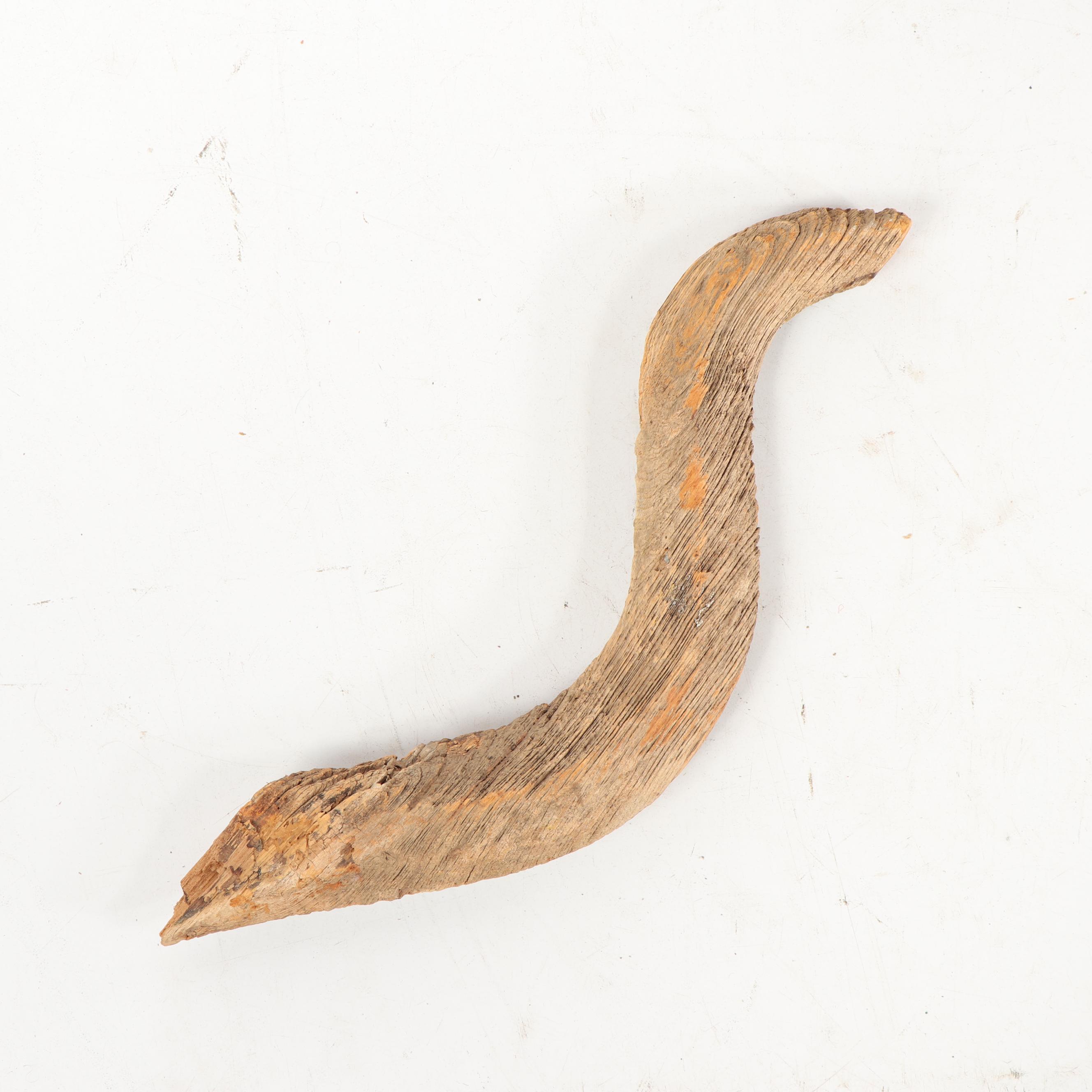 Antique Thai Chofa Carved Wood Finial