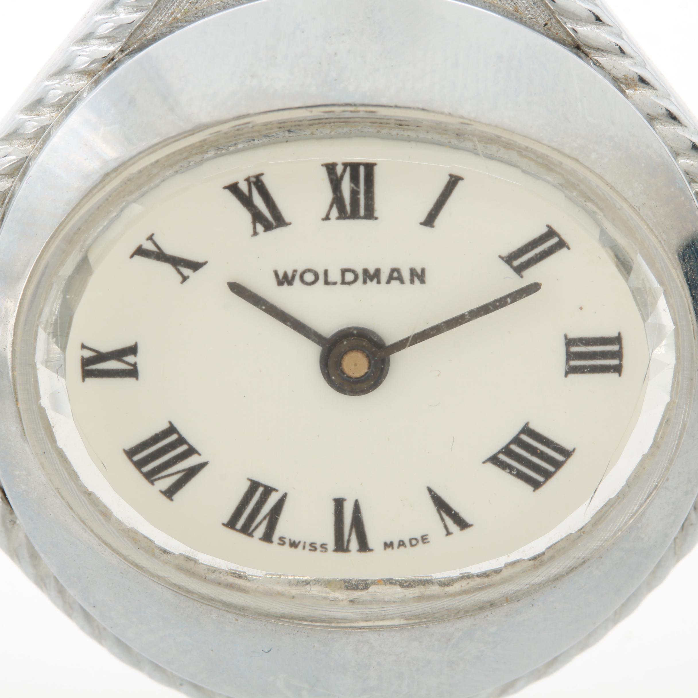 Woldman Silver Tone Pendant Watch