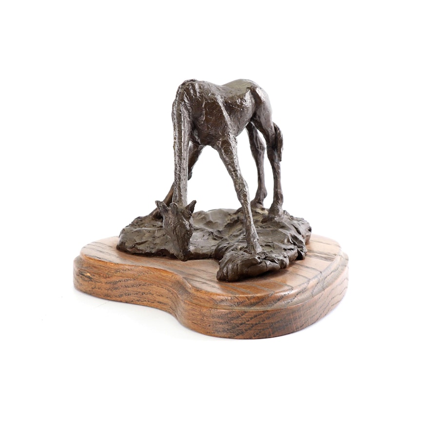 Cita Packer Cast Bronze Giraffe Sculpture