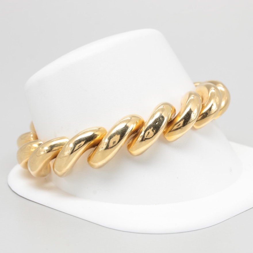 14K Yellow Gold San Marco Chain Bracelet