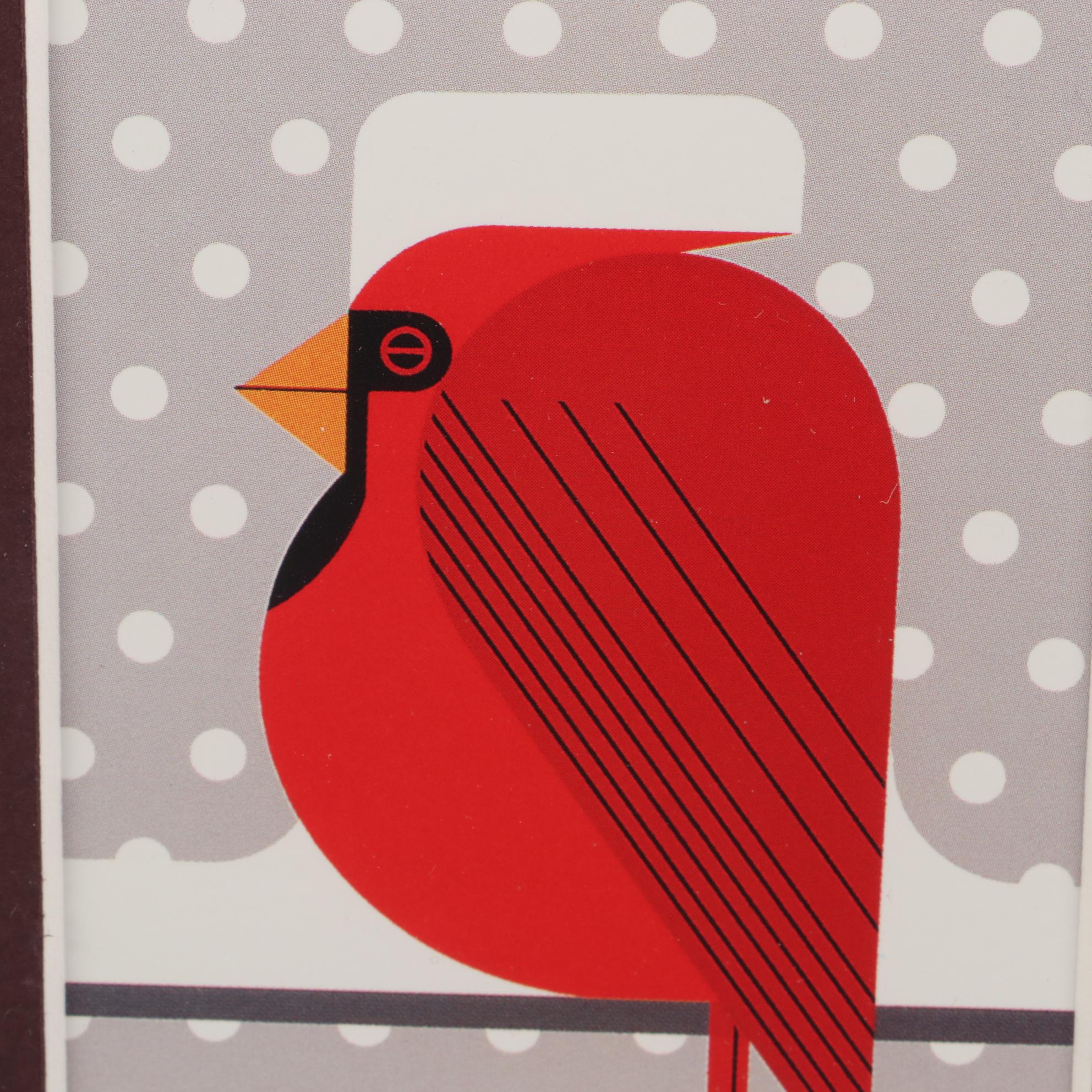 Charley Harper Offset Lithograph "Cool Cardinal"