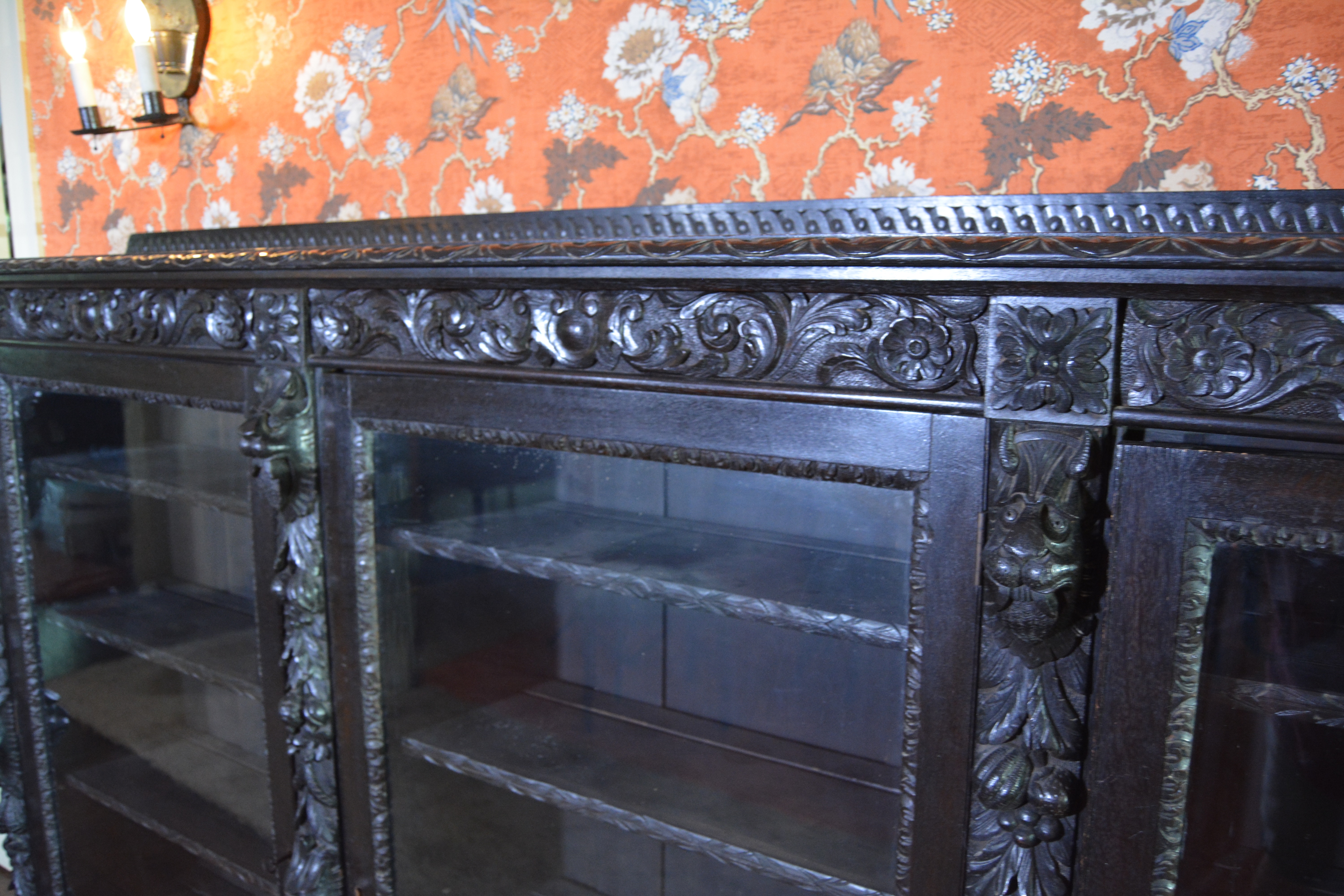 Renaissance Revival Oak Library Bookcase, Late 19th/Early 20th Century