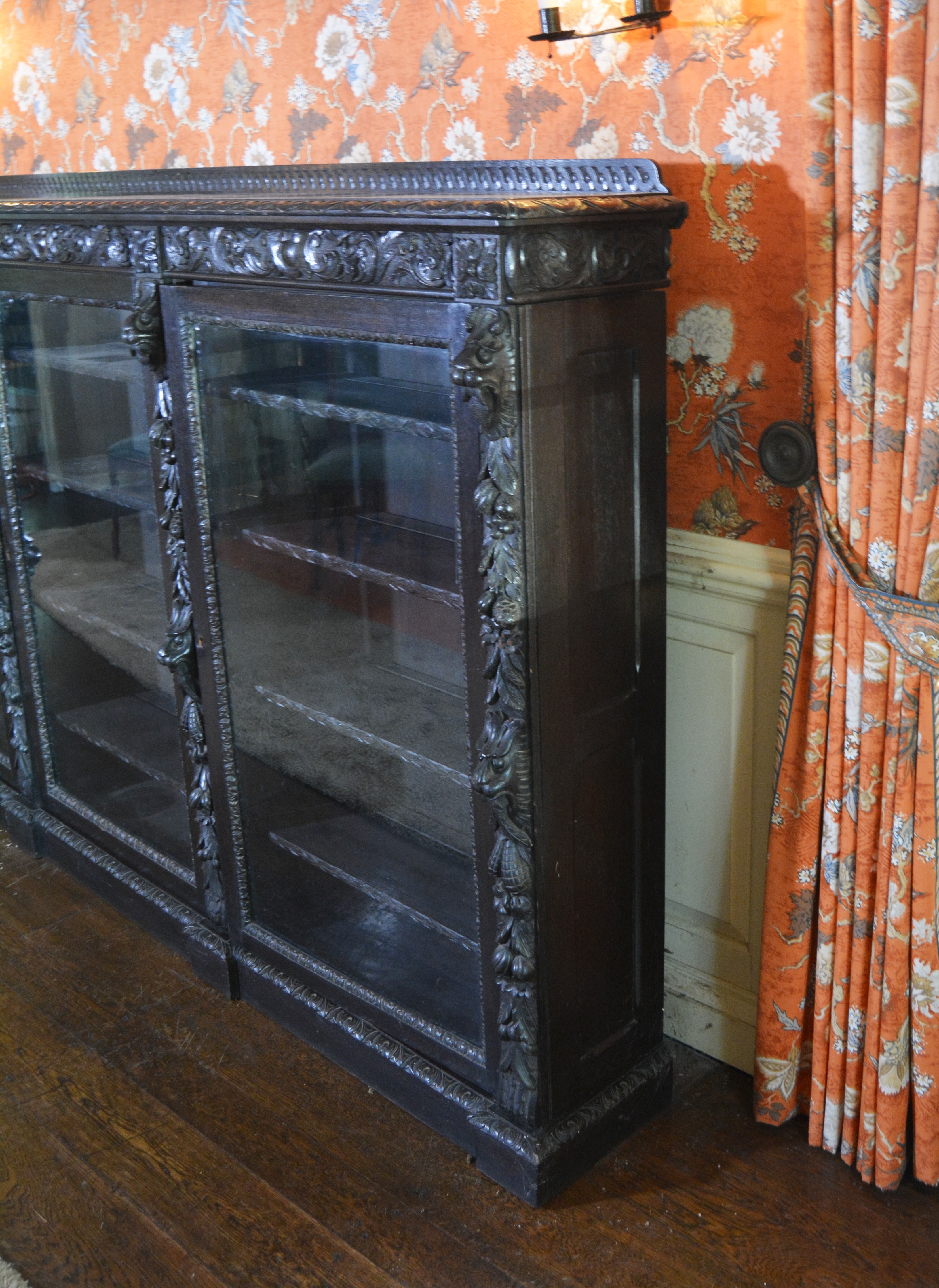 Renaissance Revival Oak Library Bookcase, Late 19th/Early 20th Century
