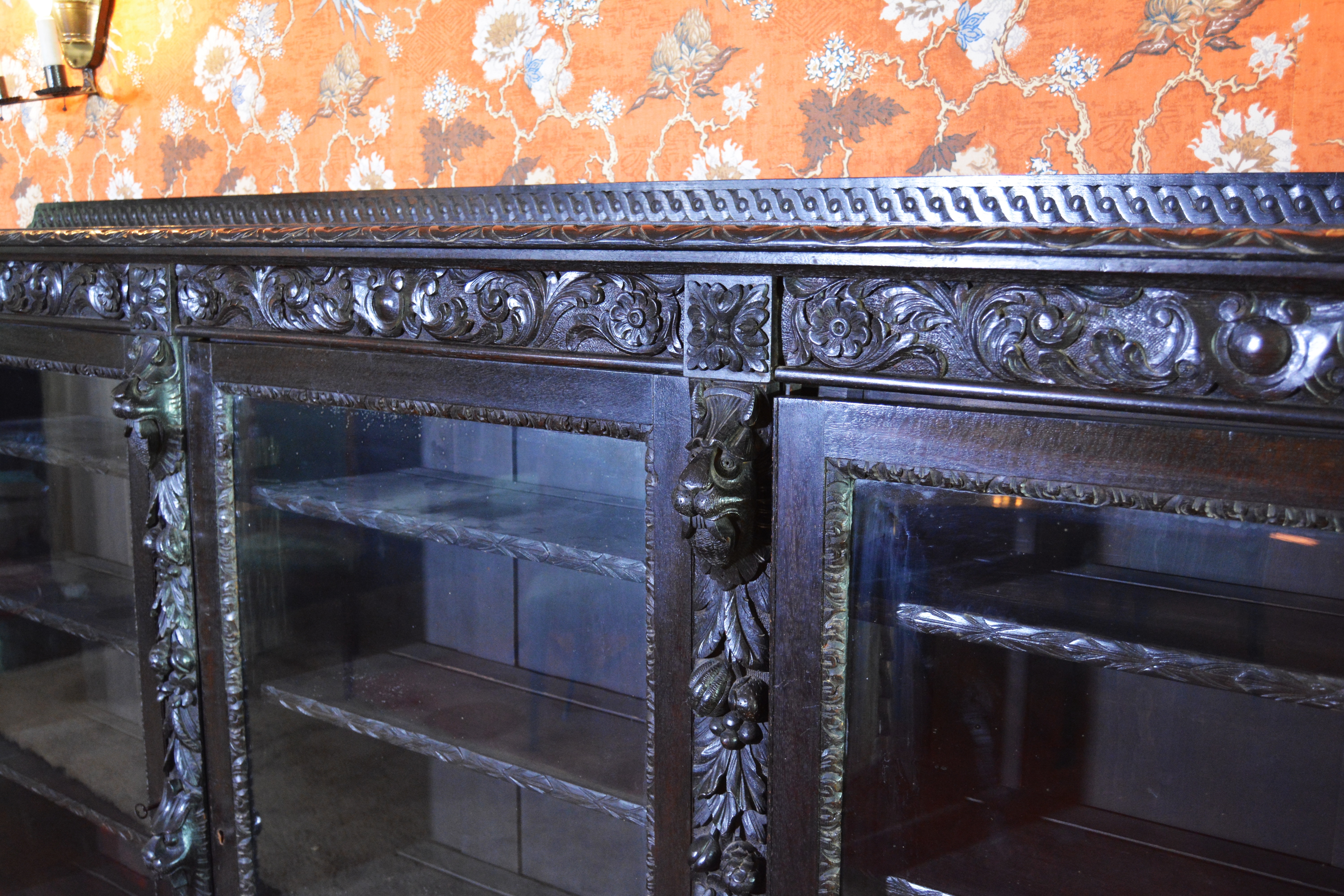 Renaissance Revival Oak Library Bookcase, Late 19th/Early 20th Century