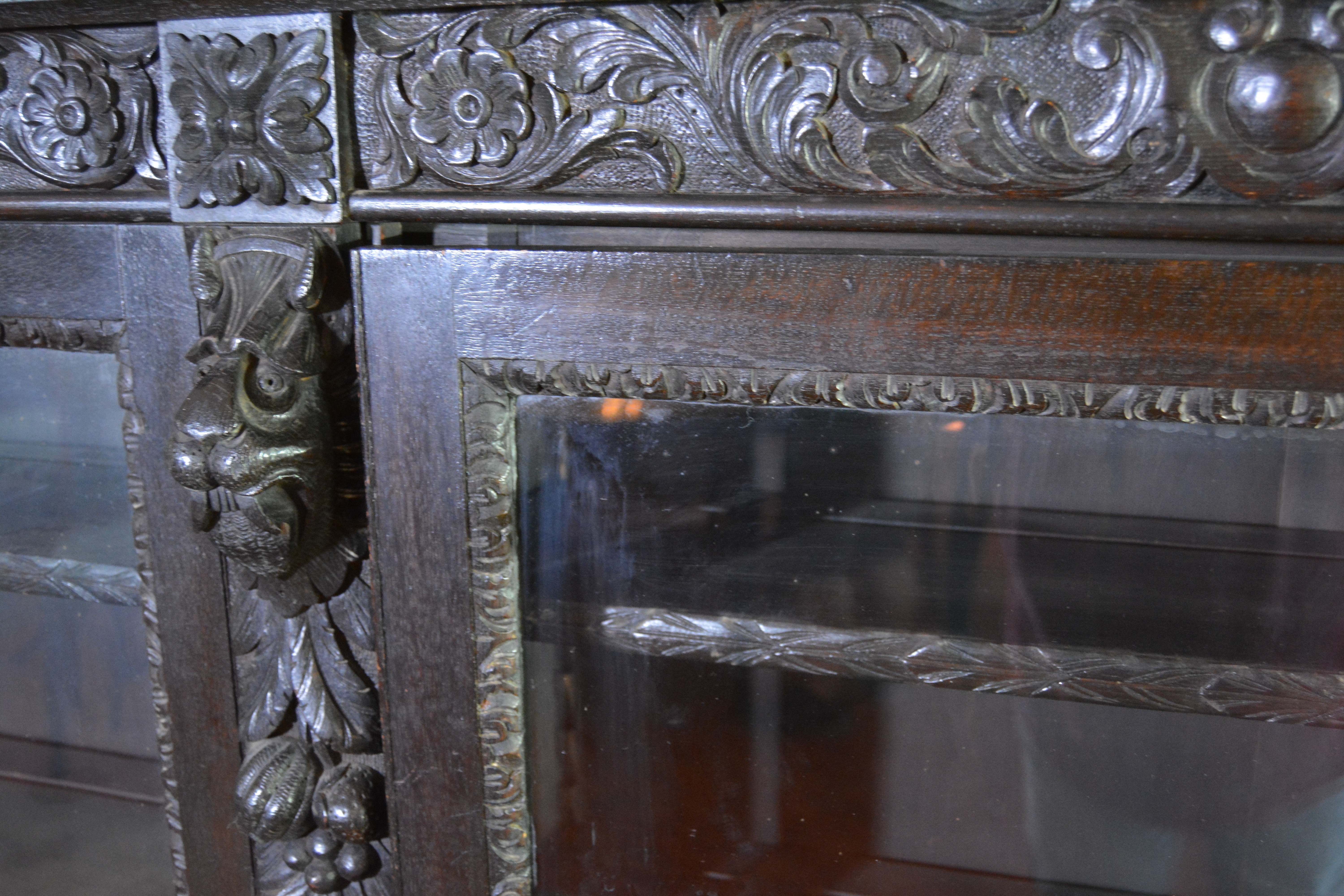 Renaissance Revival Oak Library Bookcase, Late 19th/Early 20th Century