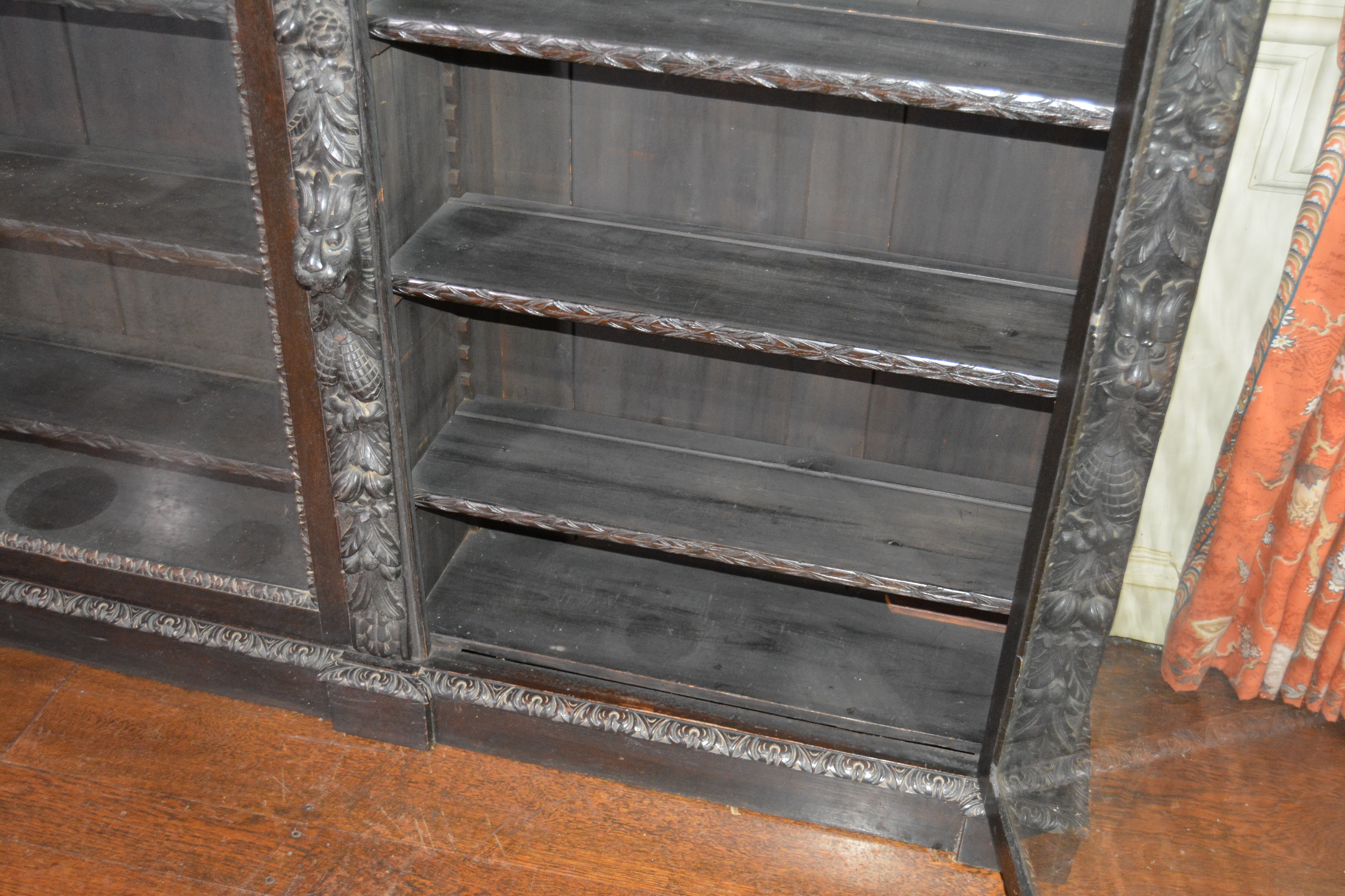 Renaissance Revival Oak Library Bookcase, Late 19th/Early 20th Century
