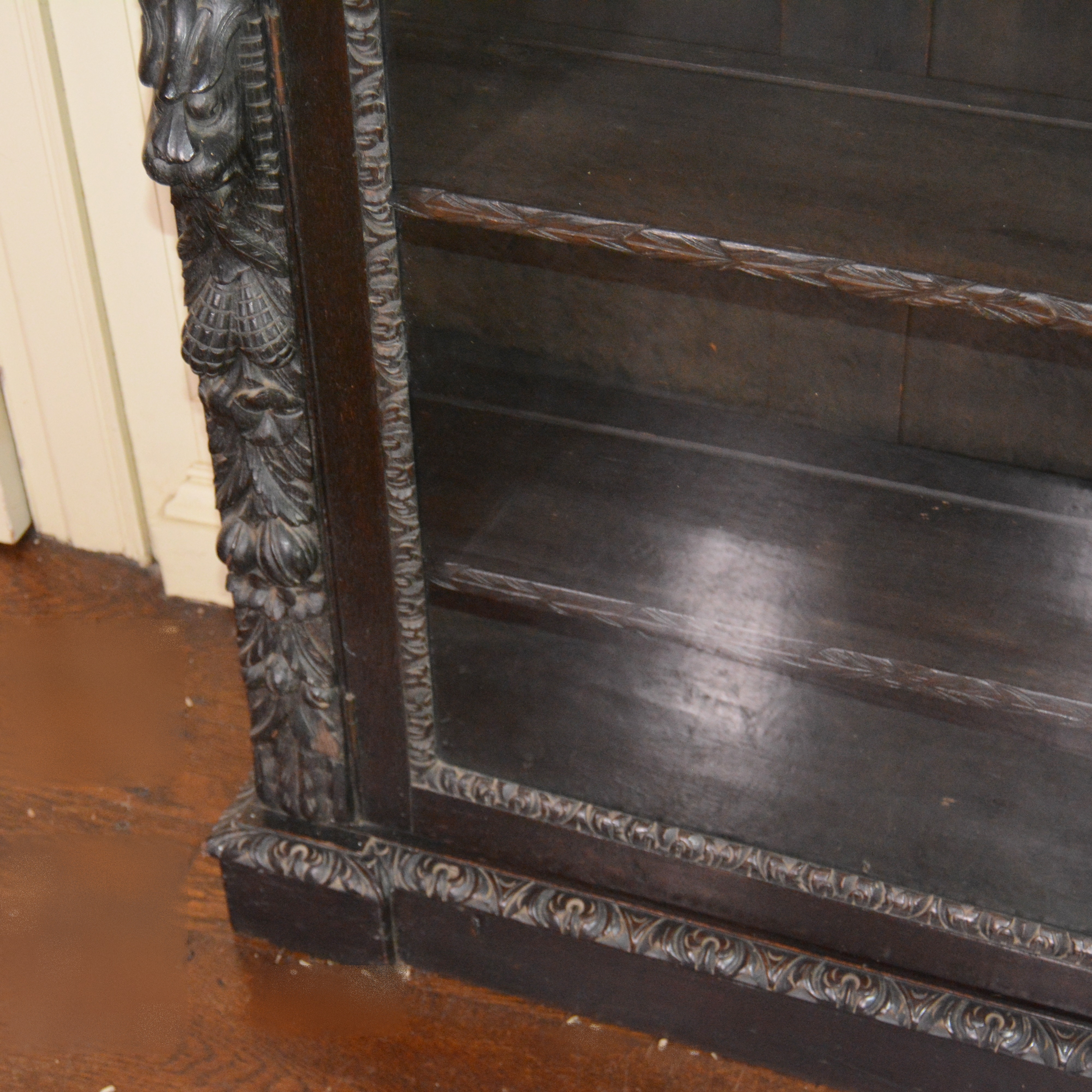 Renaissance Revival Oak Library Bookcase, Late 19th/Early 20th Century