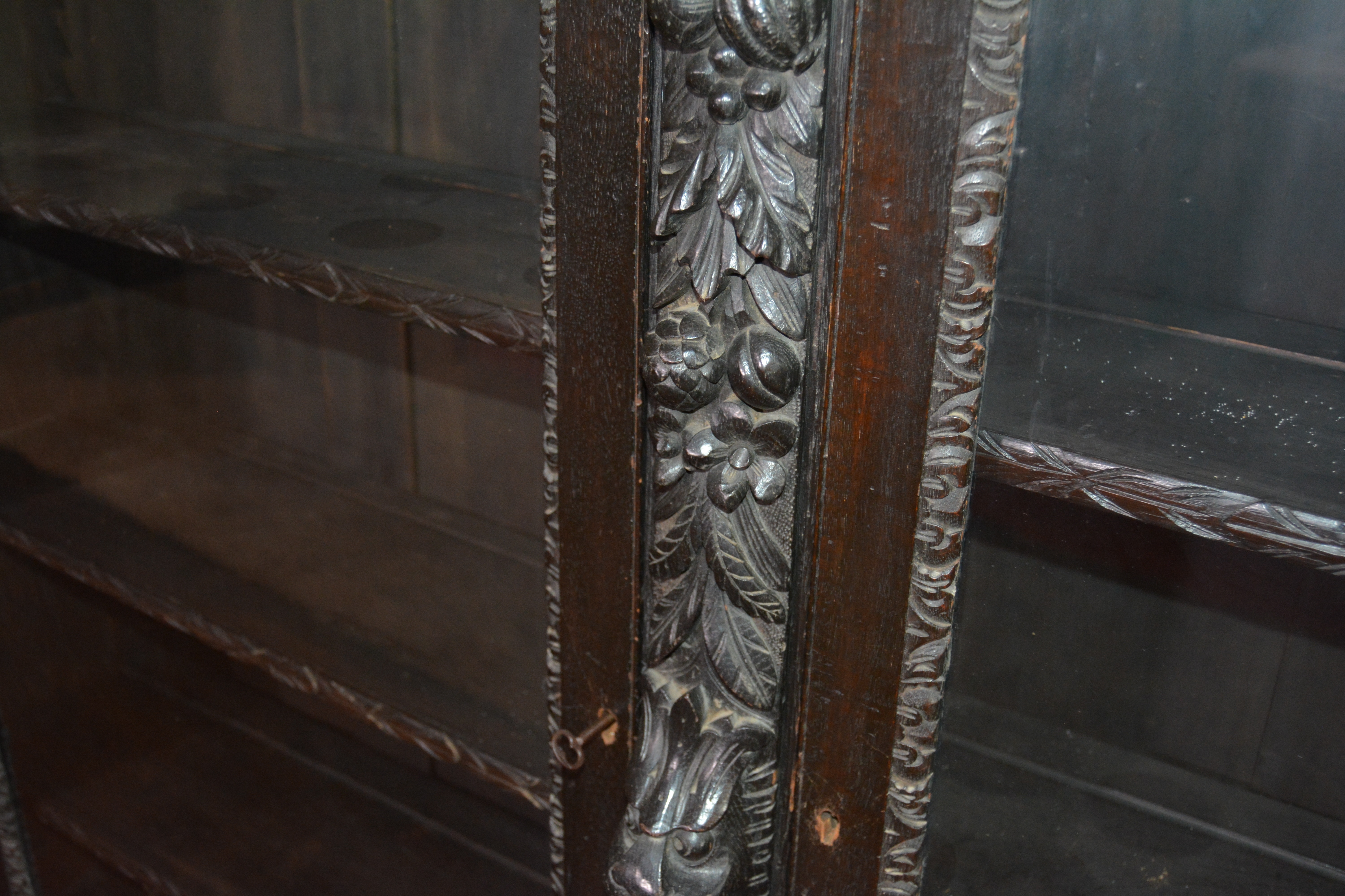 Renaissance Revival Oak Library Bookcase, Late 19th/Early 20th Century