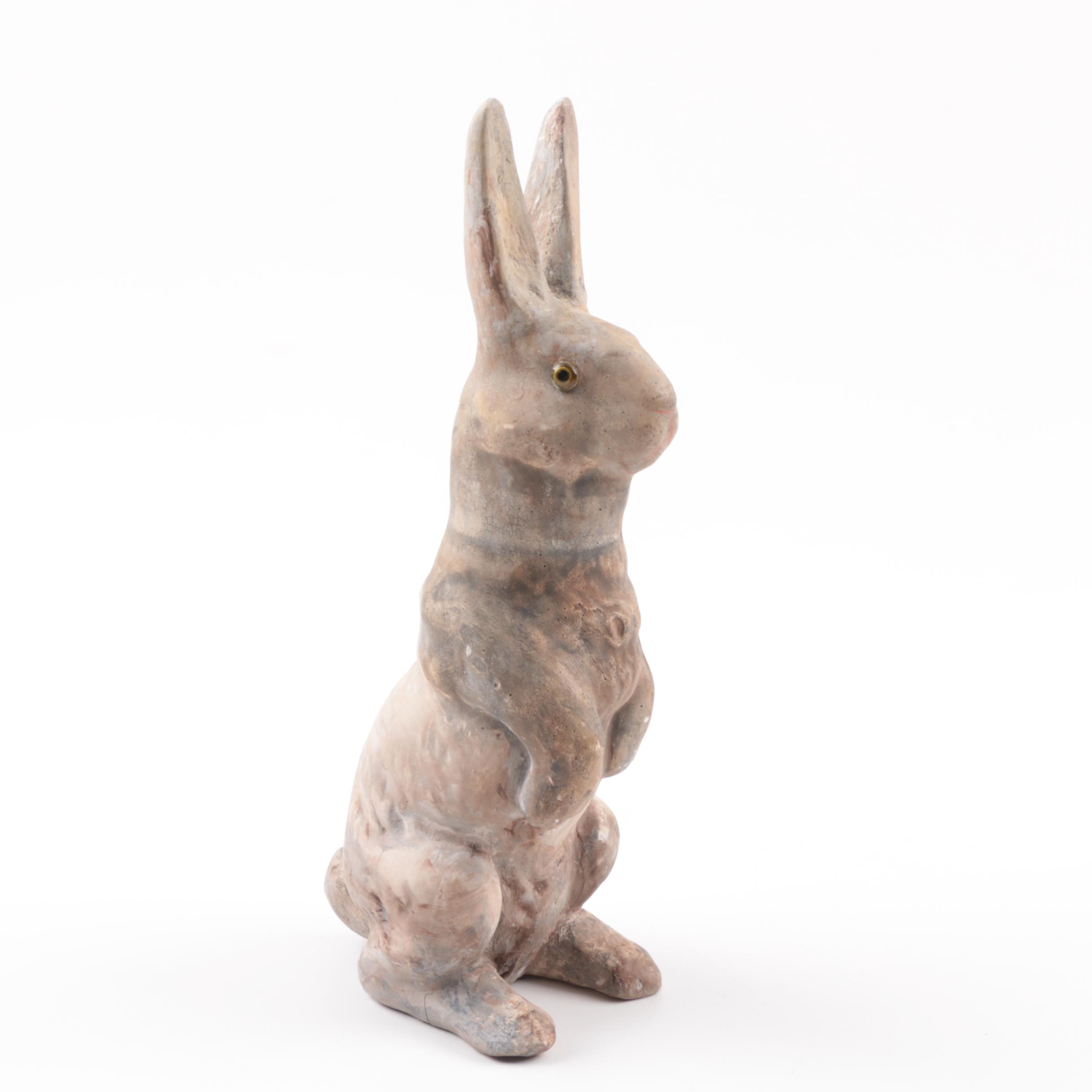 Papier-Mâché Easter Rabbit Figurines