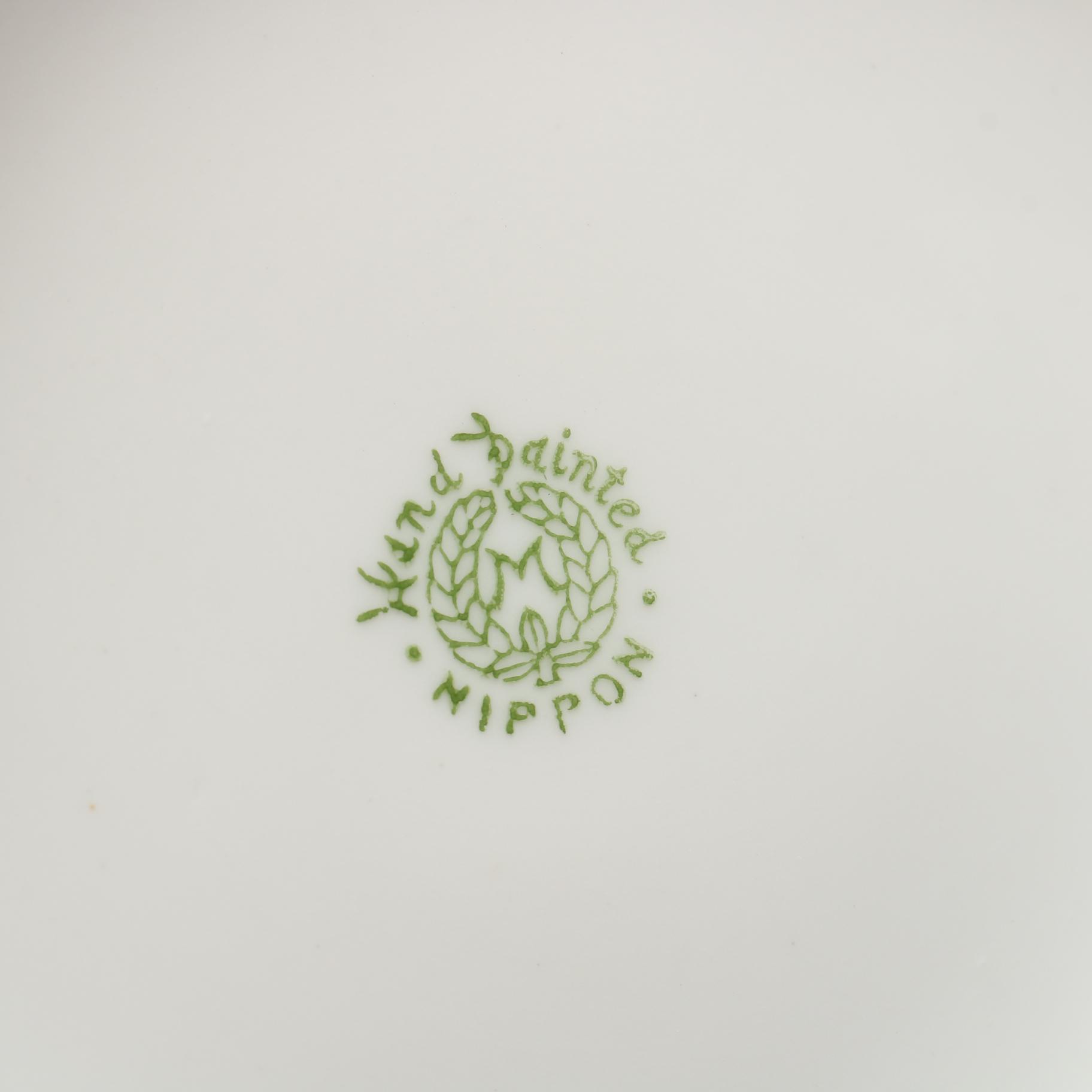 Hand-Painted Nippon Two Handled Lidded Bowl