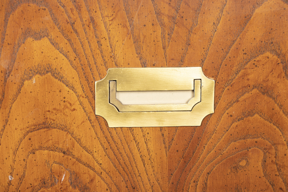 Campaign Style Oak Nightstands by Dixie, Mid-20th Century