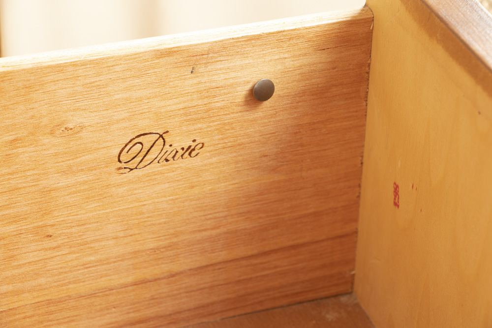 Campaign Style Oak Nightstands by Dixie, Mid-20th Century