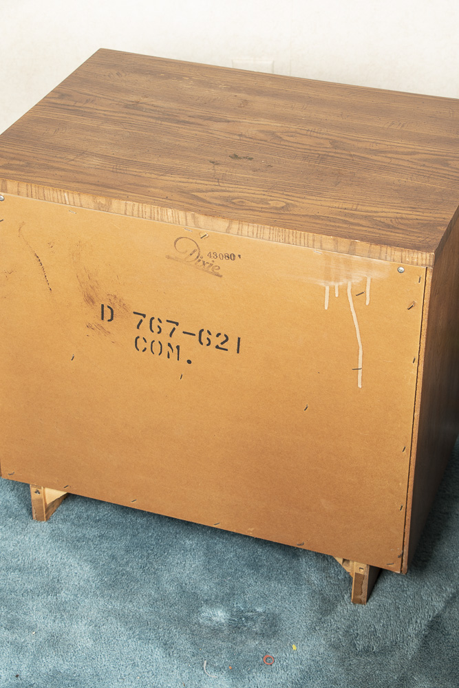 Campaign Style Oak Nightstands by Dixie, Mid-20th Century